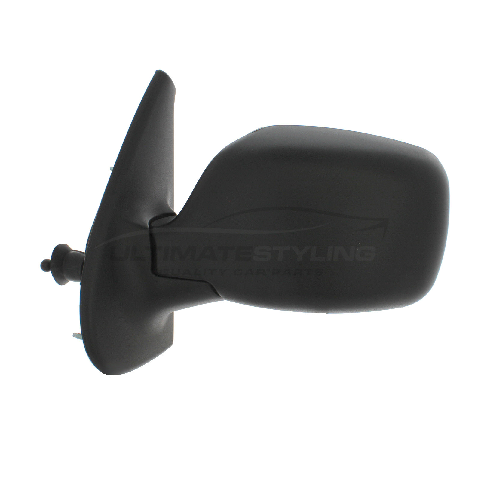 Nissan Kubistar, Renault Kangoo Wing Mirror / Door Mirror - Passenger Side (LH) - Cable adjustment - Non-Heated Glass - Black