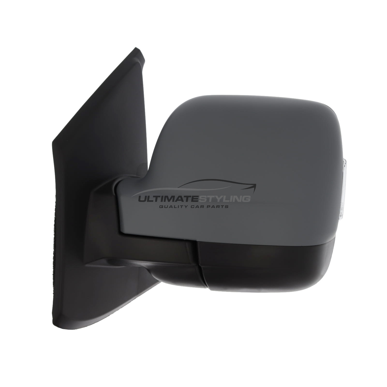 Nissan Primastar 2022->, Renault Trafic 2021-> Wing Door Mirror - Electric - Heated - Aspherical - Glass - Indicator - Primed Cover - Passengers Side Nearside Left Hand
