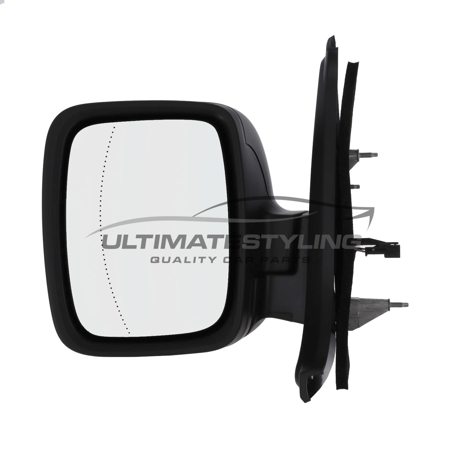 Nissan Primastar, Renault Trafic Wing Mirror / Door Mirror - Passenger Side (LH) - Electric adjustment - Heated Glass - Indicator - Black - Textured