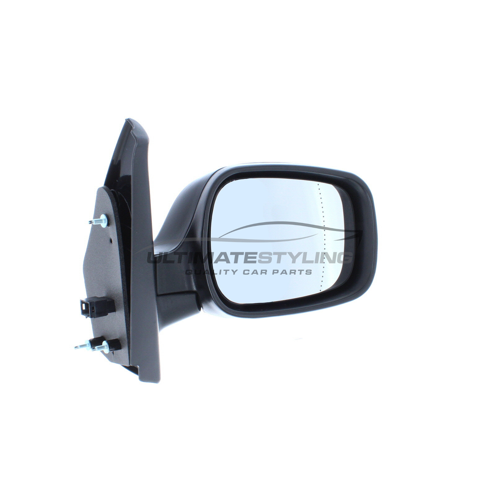 Nissan Kubistar, Renault Kangoo Wing Mirror / Door Mirror - Drivers Side (RH) - Electric adjustment - Heated Glass - Black
