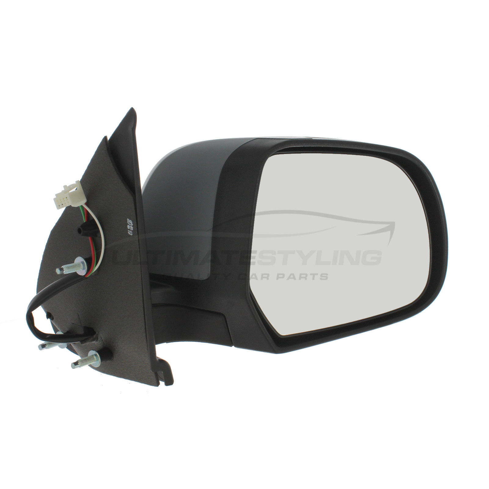 Passenger Side Silver Wing/Door Mirror Glass Including Base Plate LH FITS TO NISAN Micra 2003 to 2010 Heated