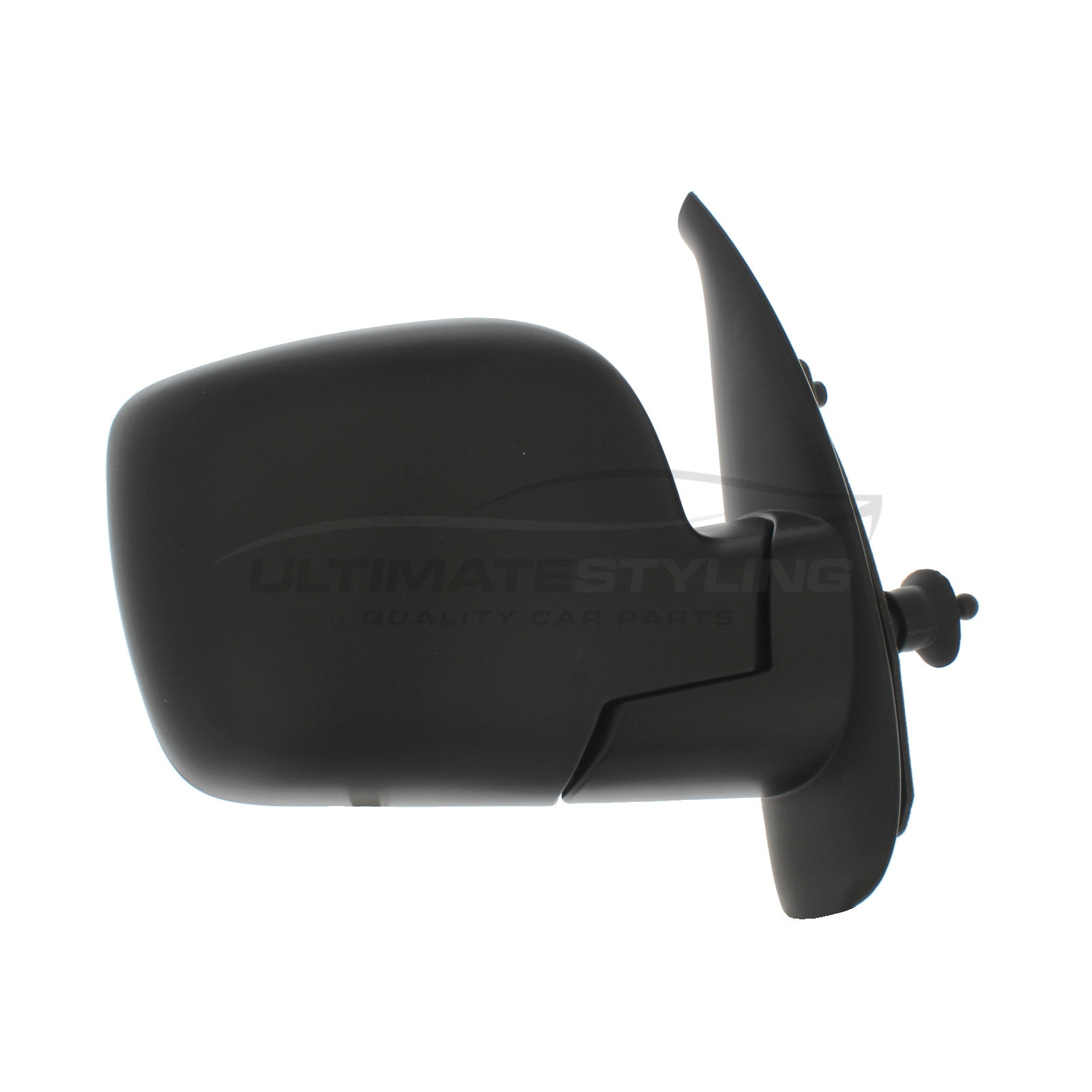 Renault Kangoo Wing Mirror / Door Mirror - Drivers Side (RH) - Cable adjustment - Non-Heated Glass - Black