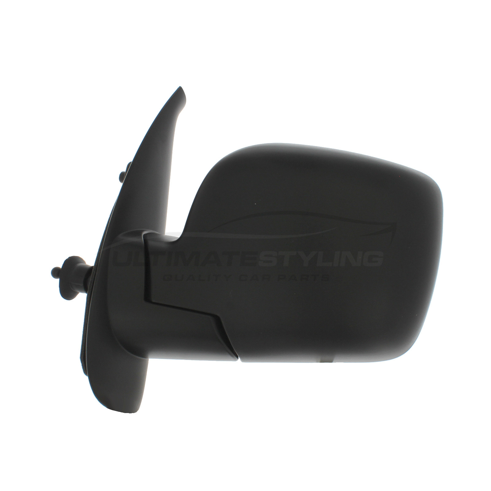 Renault Kangoo Wing Mirror / Door Mirror - Passenger Side (LH) - Cable adjustment - Non-Heated Glass - Black