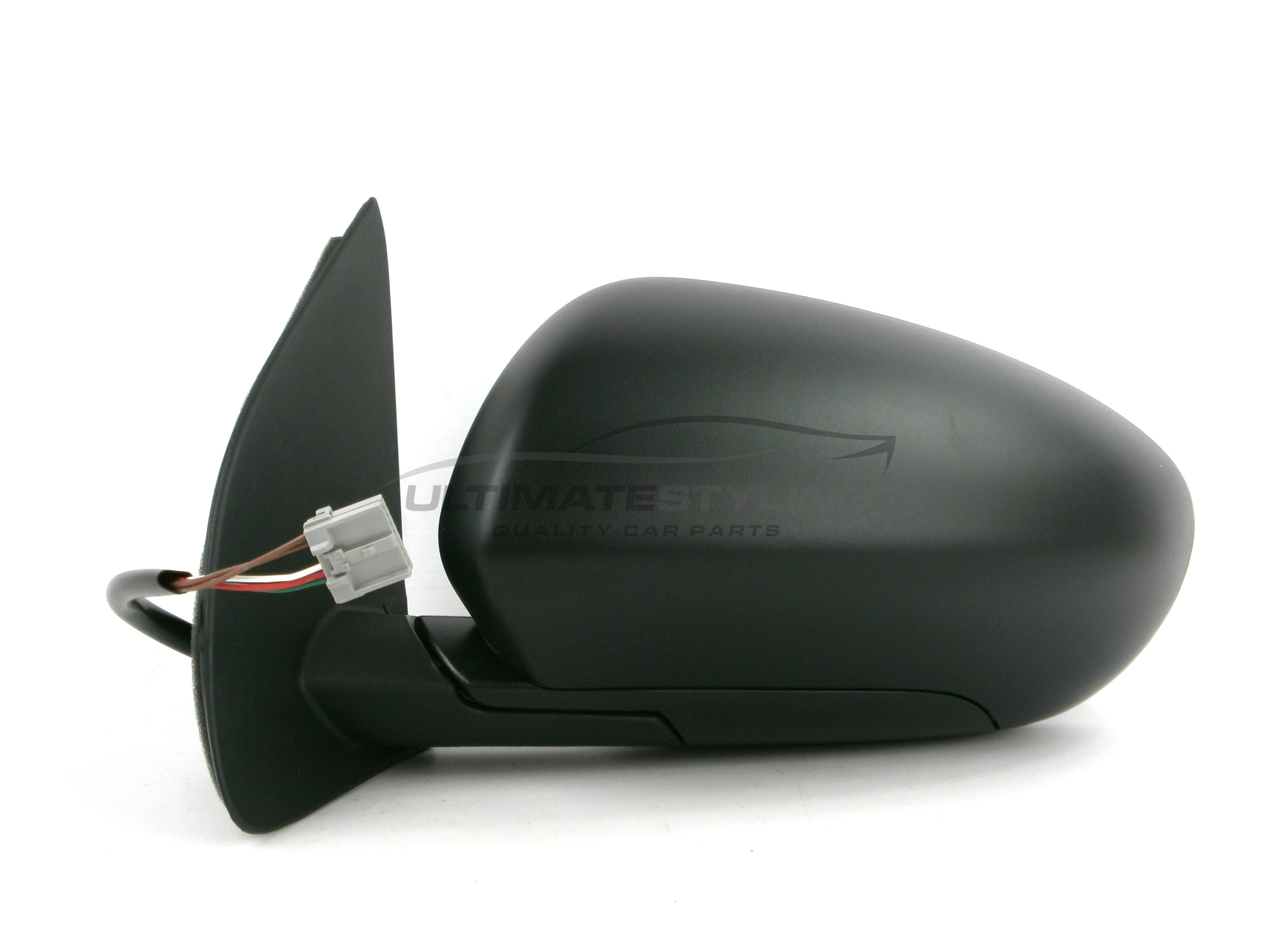 Nissan Qashqai Wing Mirror / Door Mirror - Passenger Side (LH) - Electric adjustment - Heated Glass - Paintable - Black