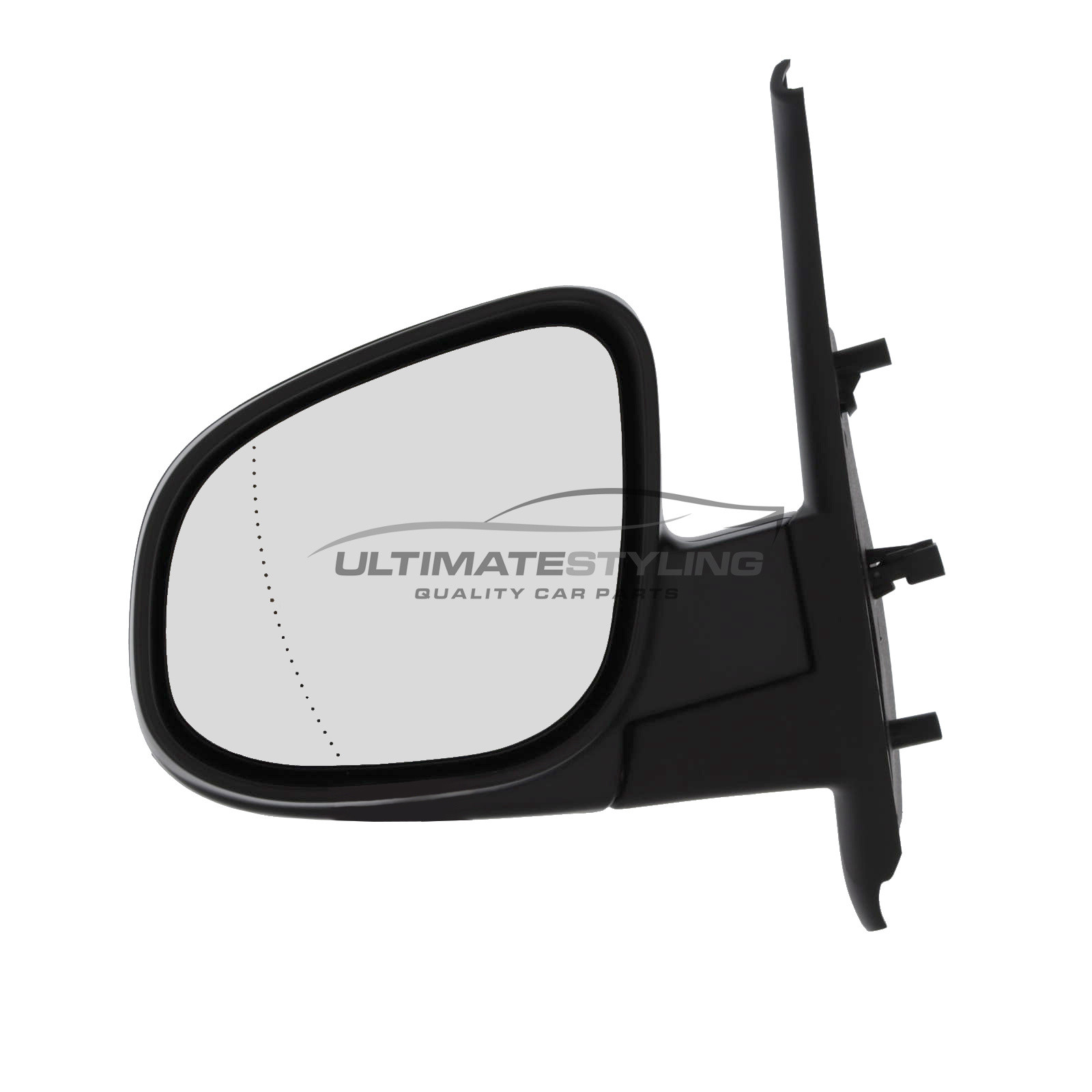 Mercedes Benz Citan W415 2015-2021, Nissan NV250 2019-2022, Renault Kangoo 2013-2023 Wing Door Mirror - Electric Power Folding - Heated - Aspherical Glass - Primed Cover - Passengers Side Nearside Left Hand