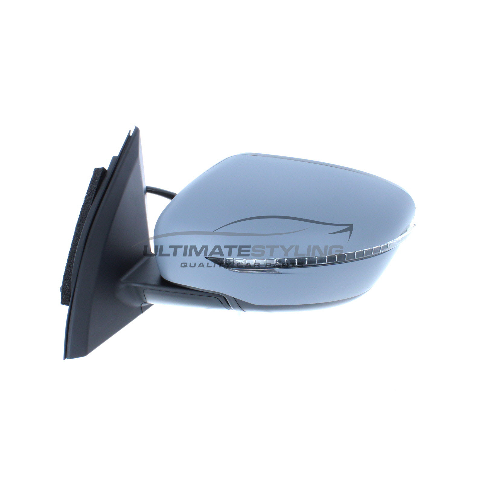 Nissan Qashqai Wing Mirror / Door Mirror - Passenger Side (LH) - Electric adjustment - Heated Glass - Indicator - Paintable - Black