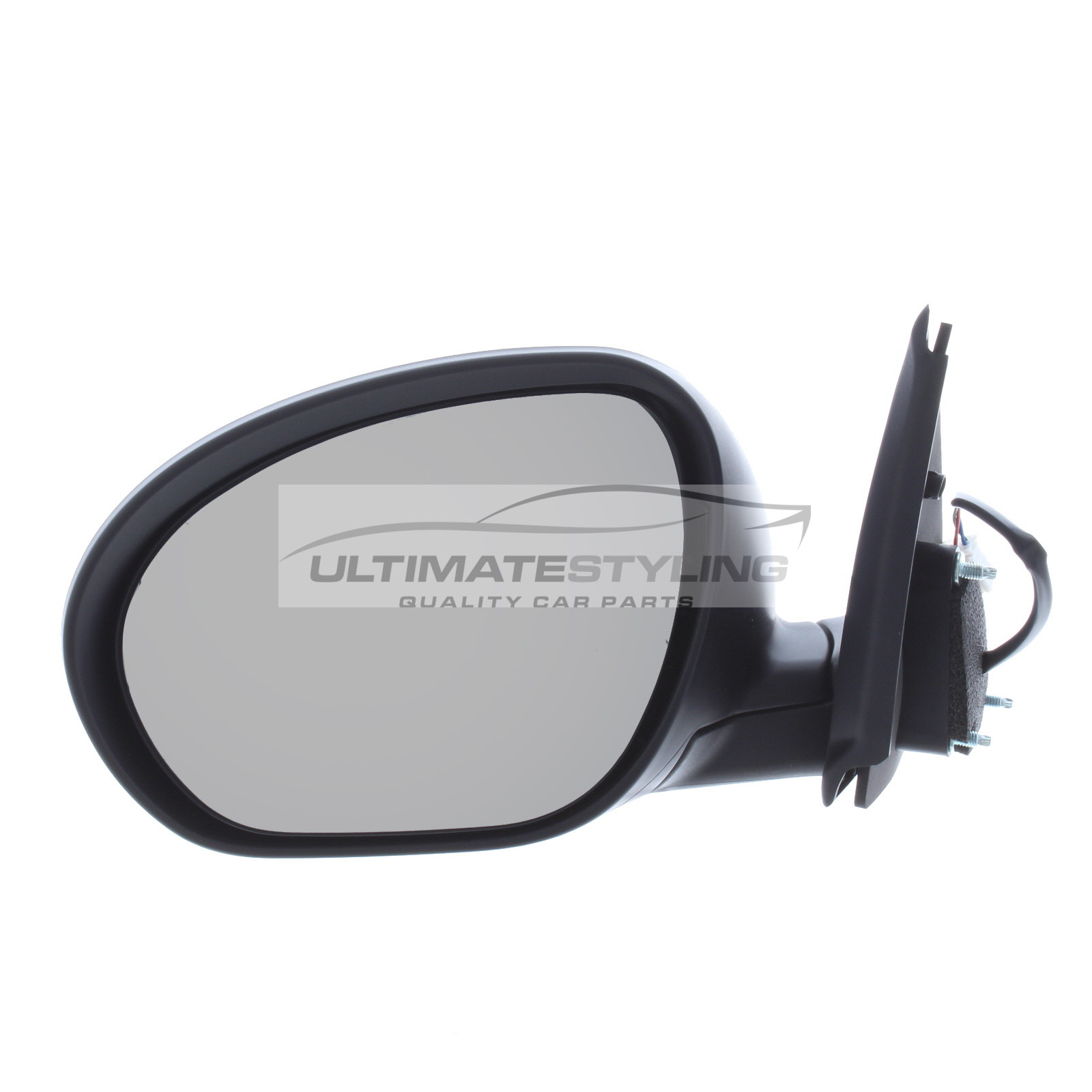 Nissan Juke Wing Mirror / Door Mirror - Passenger Side (LH) - Electric adjustment - Non-Heated Glass - Black - Textured