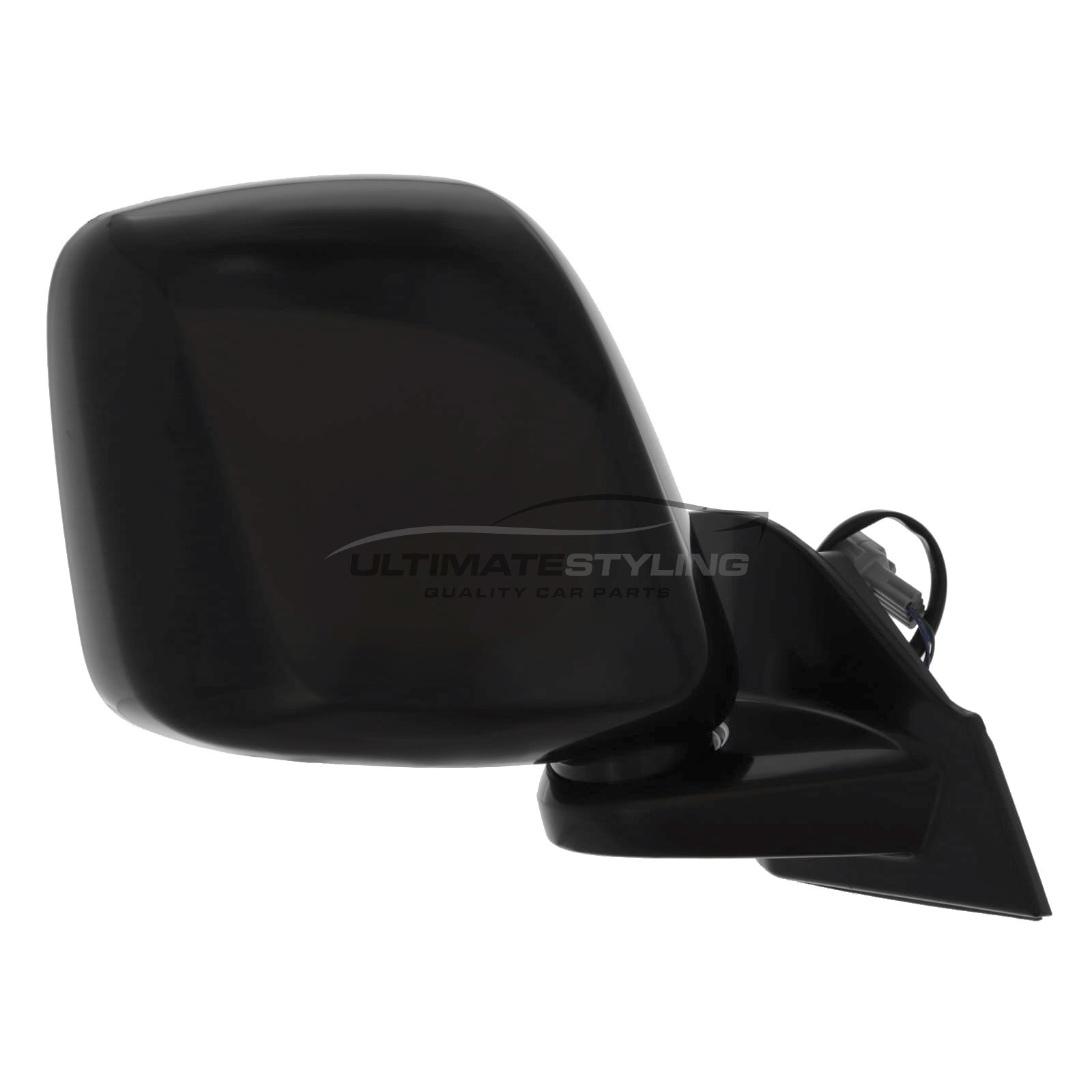 Nissan NV200 2010-2022 Wing Door Mirror - Electric - Convex Glass - Gloss Black Cover - Drivers Side Offside Right Hand