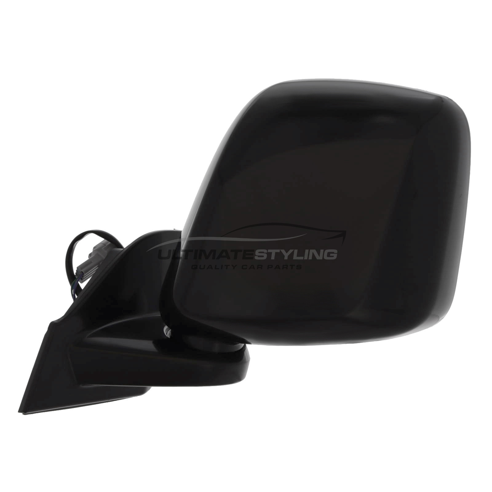 Nissan NV200 2010-2022 Wing Door Mirror - Electric - Convex Glass - Gloss Black Cover - Passengers Side Nearside Left Hand
