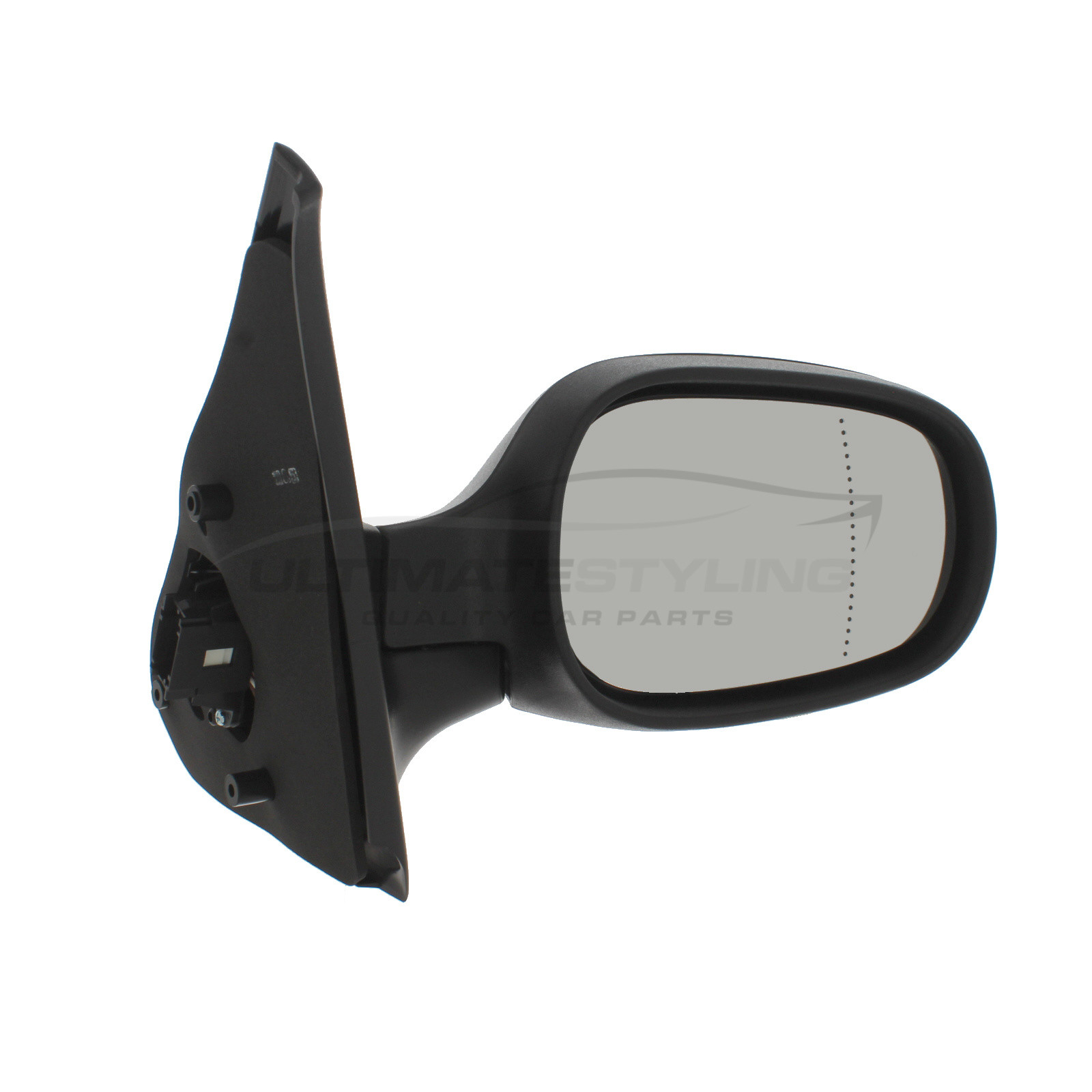 01-06 Renault Clio MK2 Facelift Right Side Electric Heated Door Mirror Grained