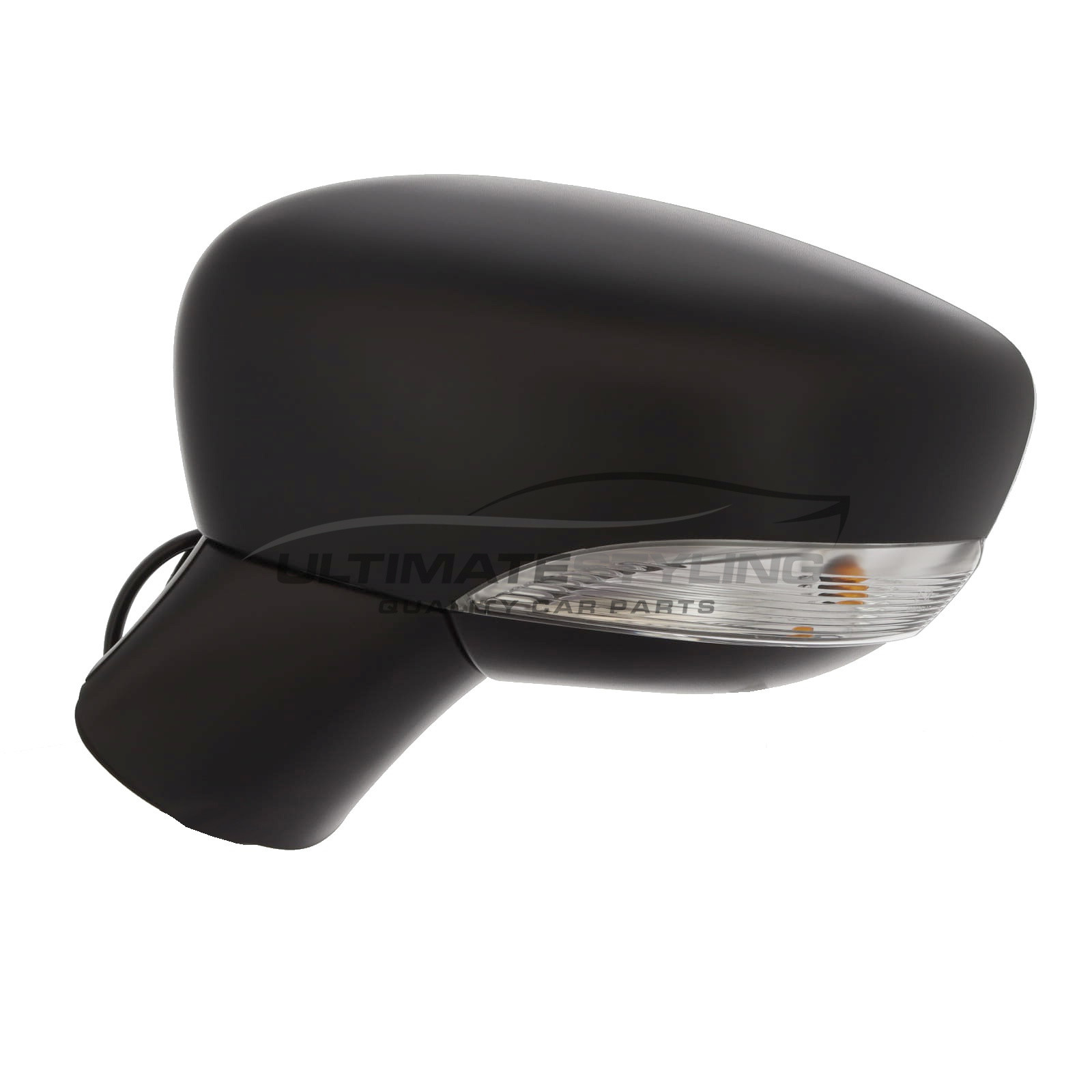 Nissan Micra Wing Mirror / Door Mirror - Passenger Side (LH) - Electric adjustment - Non-Heated Glass - Indicator - Black - Textured