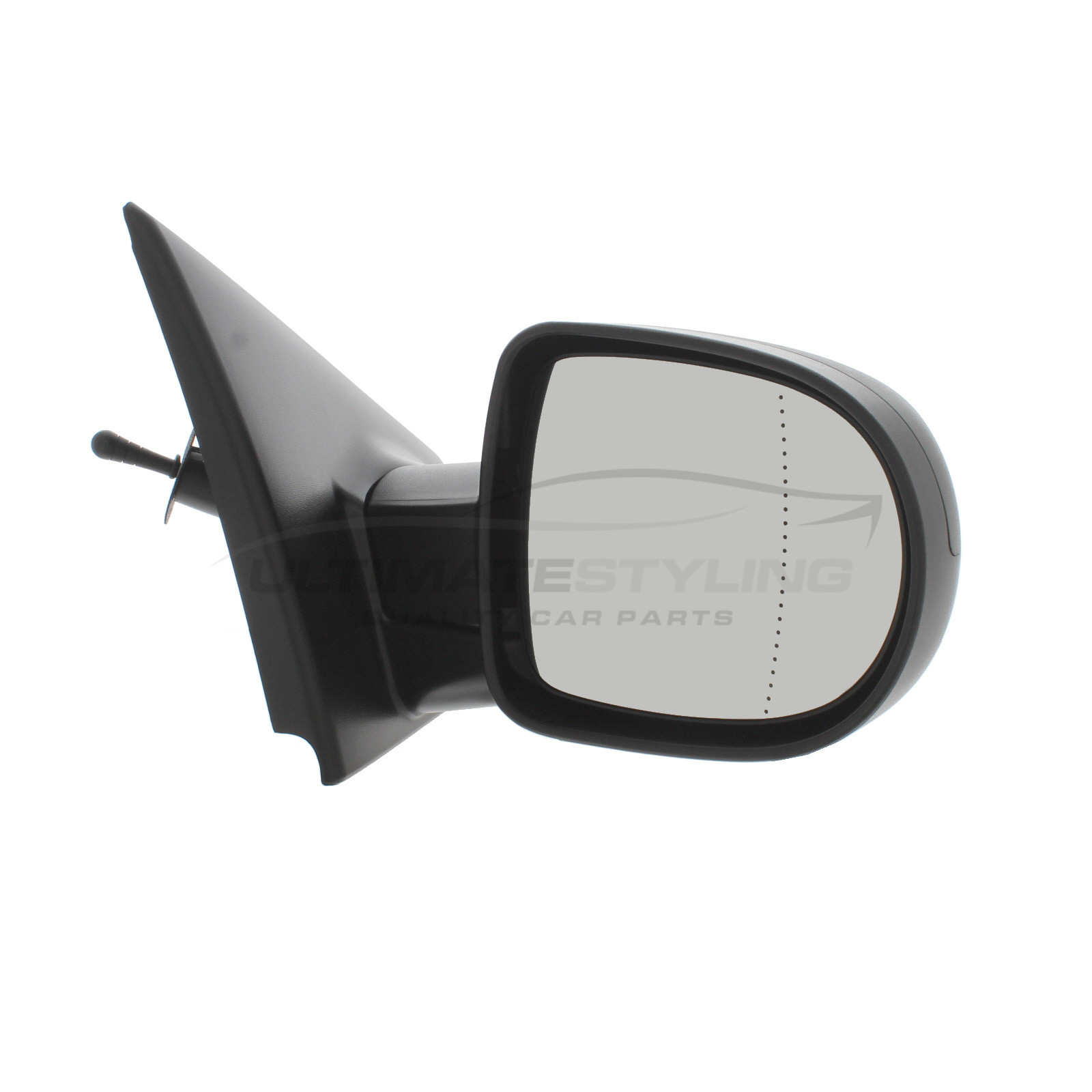 Renault Clio Wing Mirror Door Mirror Drivers Side Rh Cable Adjustment Non Heated Glass Temperature Sensor Black