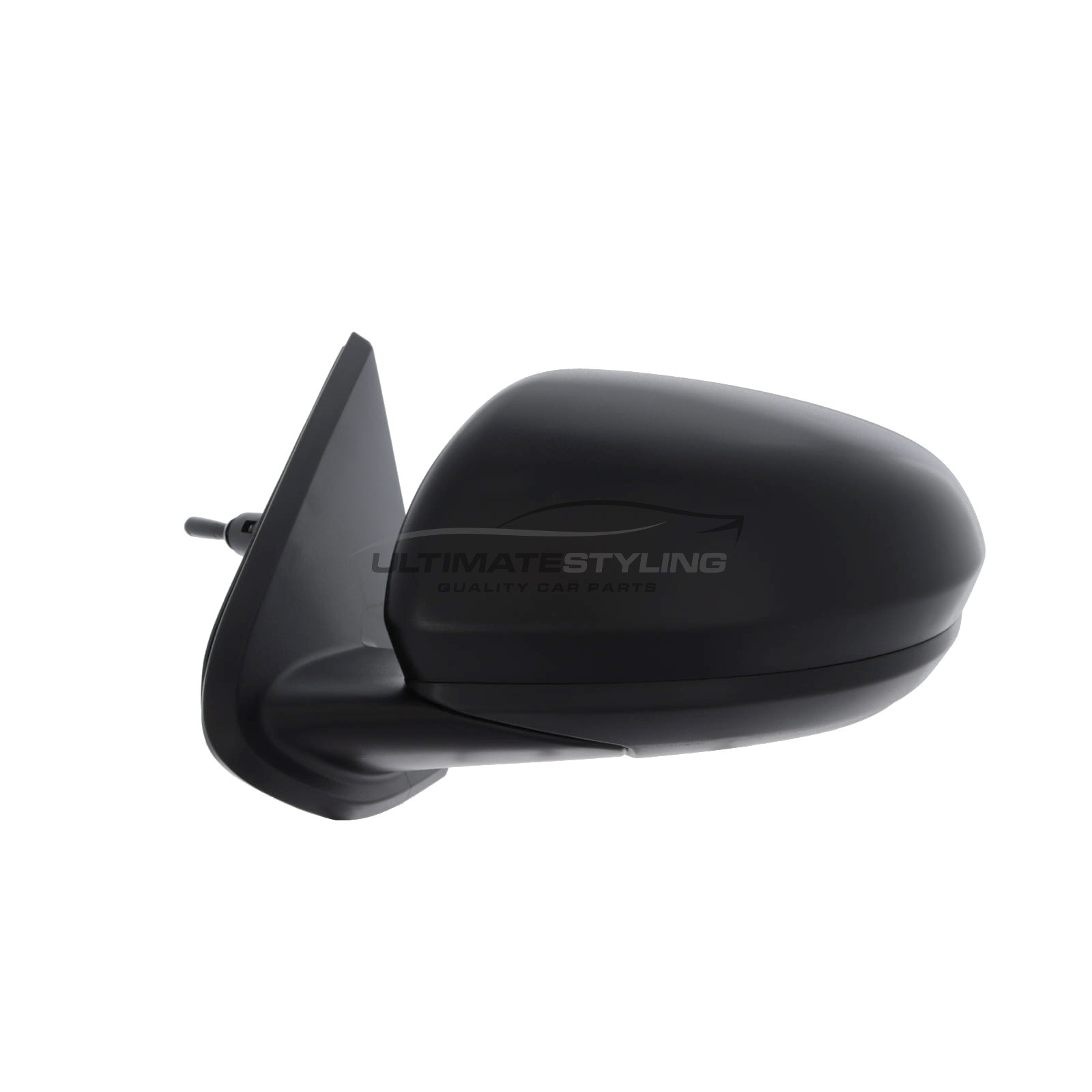 Dacia Duster 2018-2025 Wing Door Mirror - Cable - Convex Glass - Black Cover - Passengers Side Nearside Left Hand