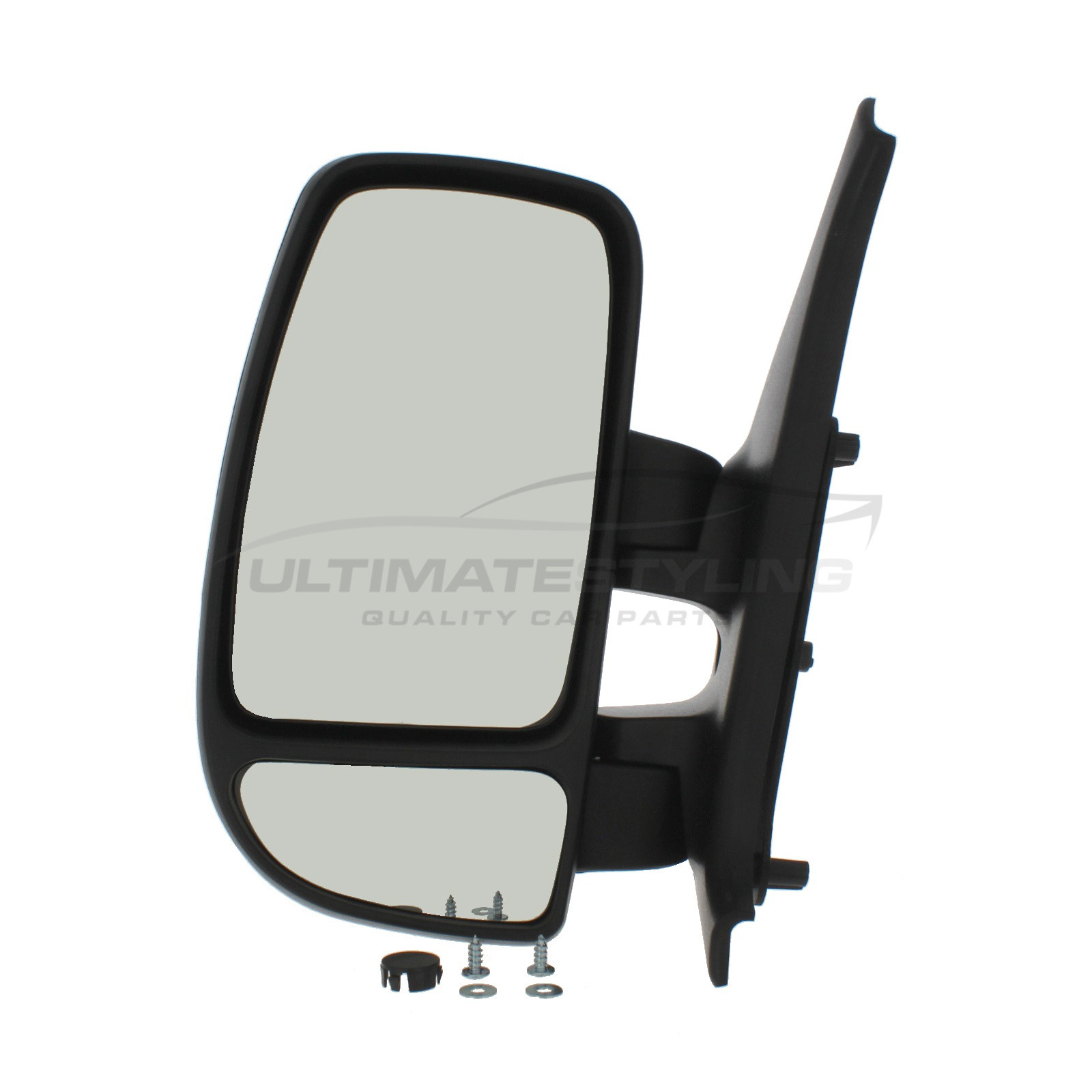 Renault Master 2003-2010 / Vauxhall Movano 2003-2010 / Nissan Interstar 2003-2011 Wing Mirror / Door Mirror - Passenger Side (LH) - Manual adjustment - Black
