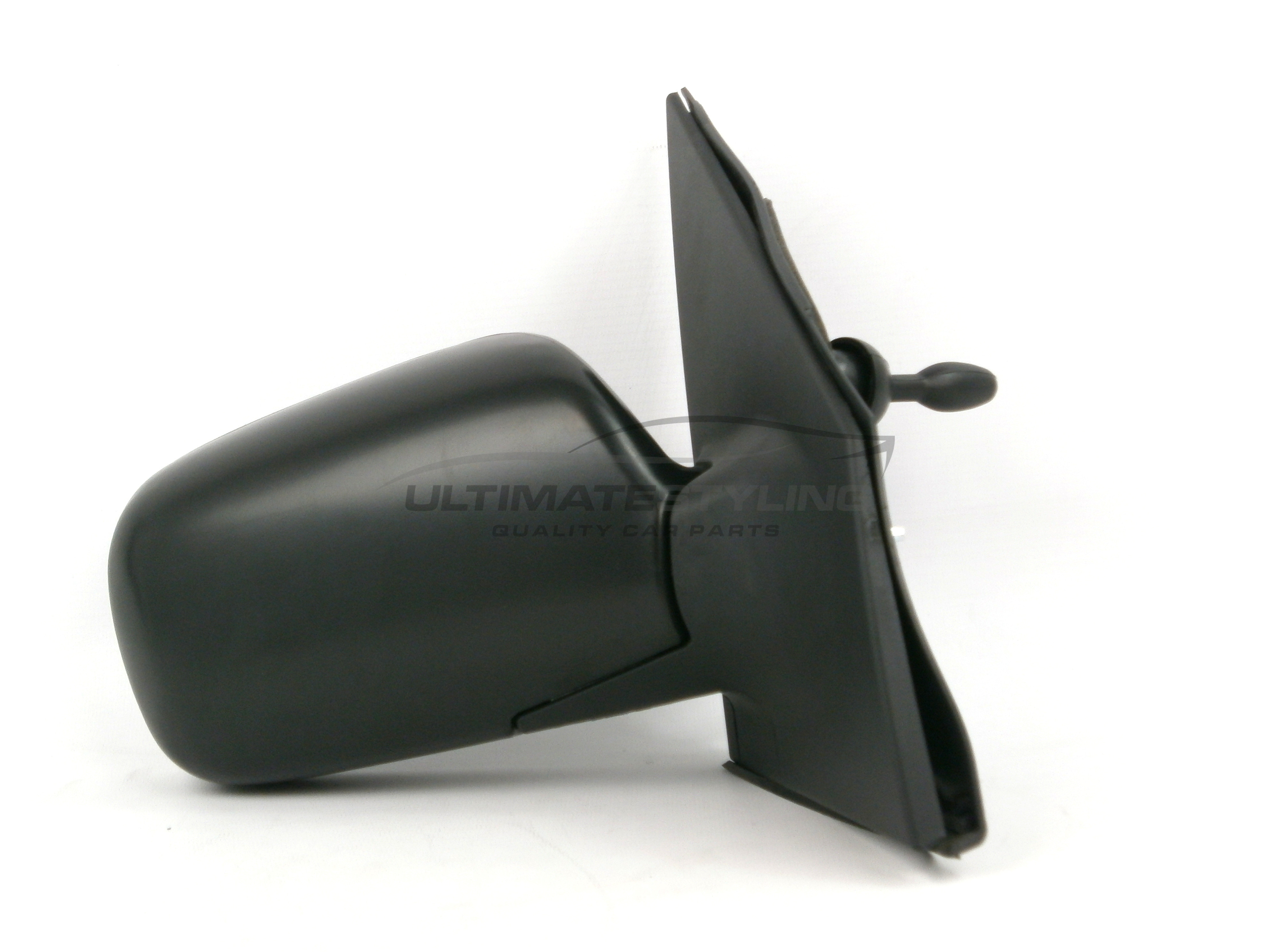 Toyota Yaris Wing Mirror / Door Mirror - Drivers Side (RH) - Cable adjustment - Non-Heated Glass - Black