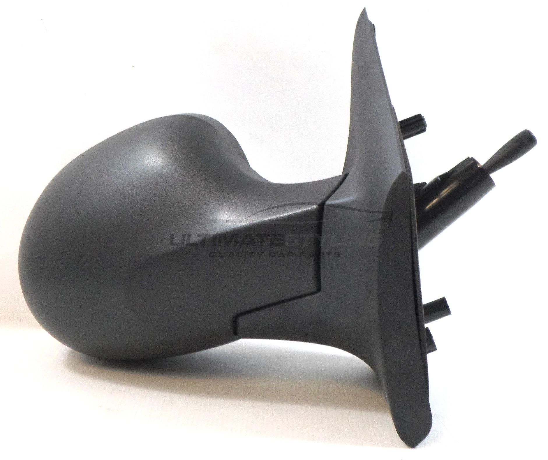 Renault Twingo Wing Mirror / Door Mirror - Drivers Side (RH) - Cable adjustment - Non-Heated Glass - Black