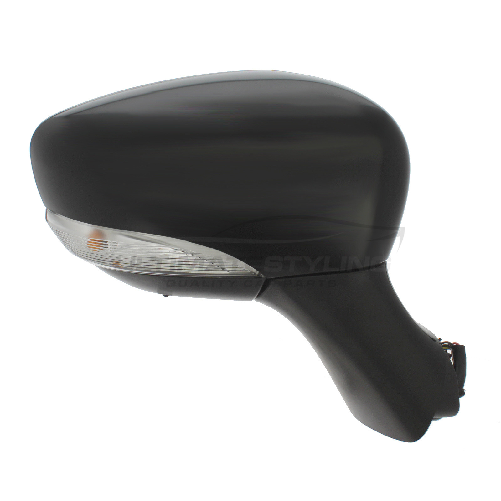 Renault Clio Wing Mirror / Door Mirror - Drivers Side (RH) - Electric adjustment - Heated Glass - Indicator - Temperature Sensor - Polished Black