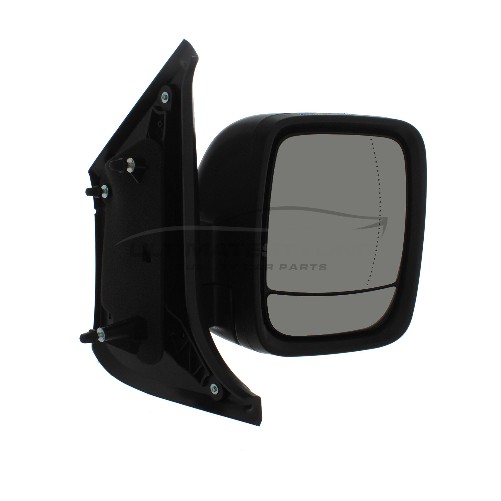 Fiat Talento 2016->, Nissan NV300 2016->, Renault Trafic 2014->, Vauxhall Vivaro 2014-> Manual Black Door Wing Mirror RH