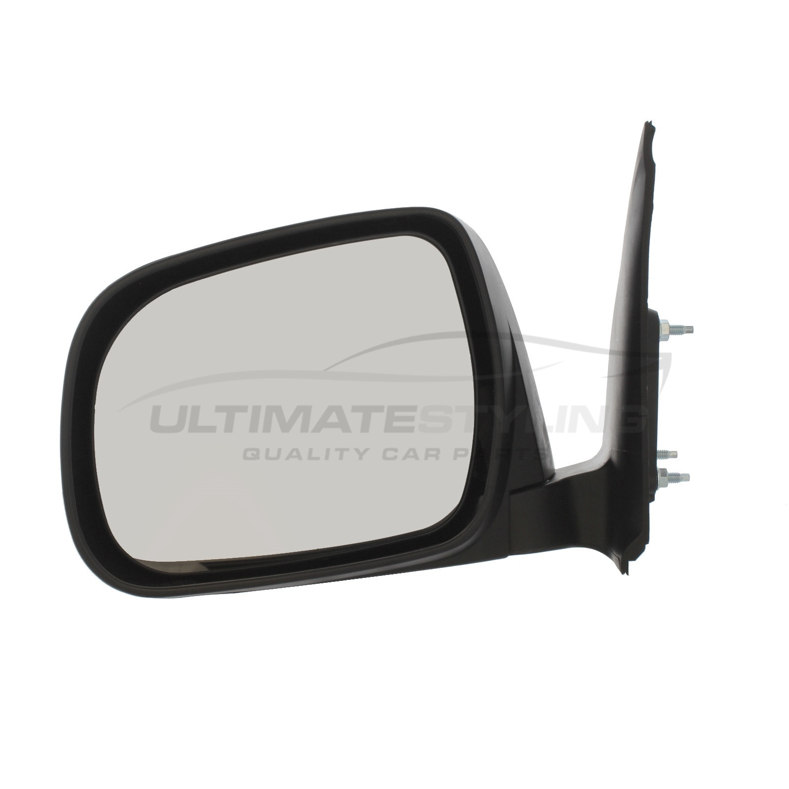 Toyota Hi-Lux Wing Mirror / Door Mirror - Passenger Side (LH) - Manual adjustment - Non-Heated Glass - Black