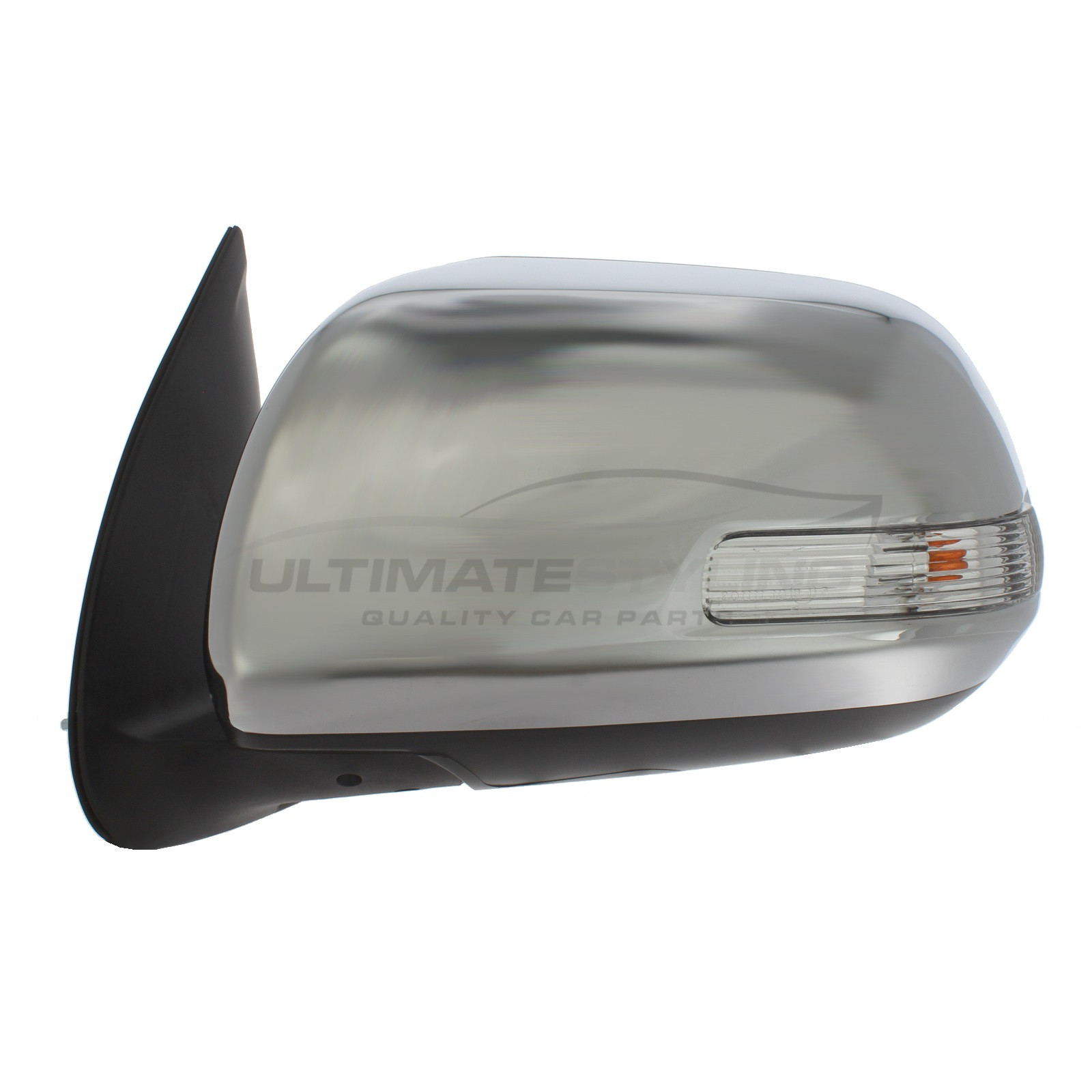 Toyota Hi-Lux Wing Mirror / Door Mirror - Passenger Side (LH) - Electric adjustment - Non-Heated Glass - Indicator - Chrome Finish
