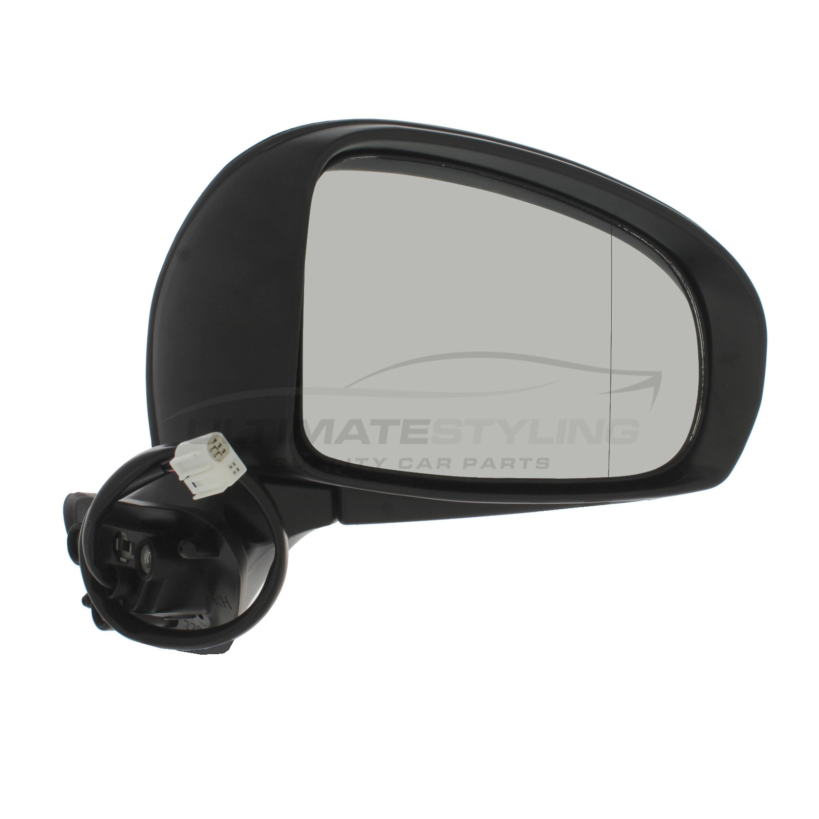 Toyota Prius Wing Mirror / Door Mirror - Drivers Side (RH) - Electric adjustment - Heated Glass - Indicator - Paintable - Black