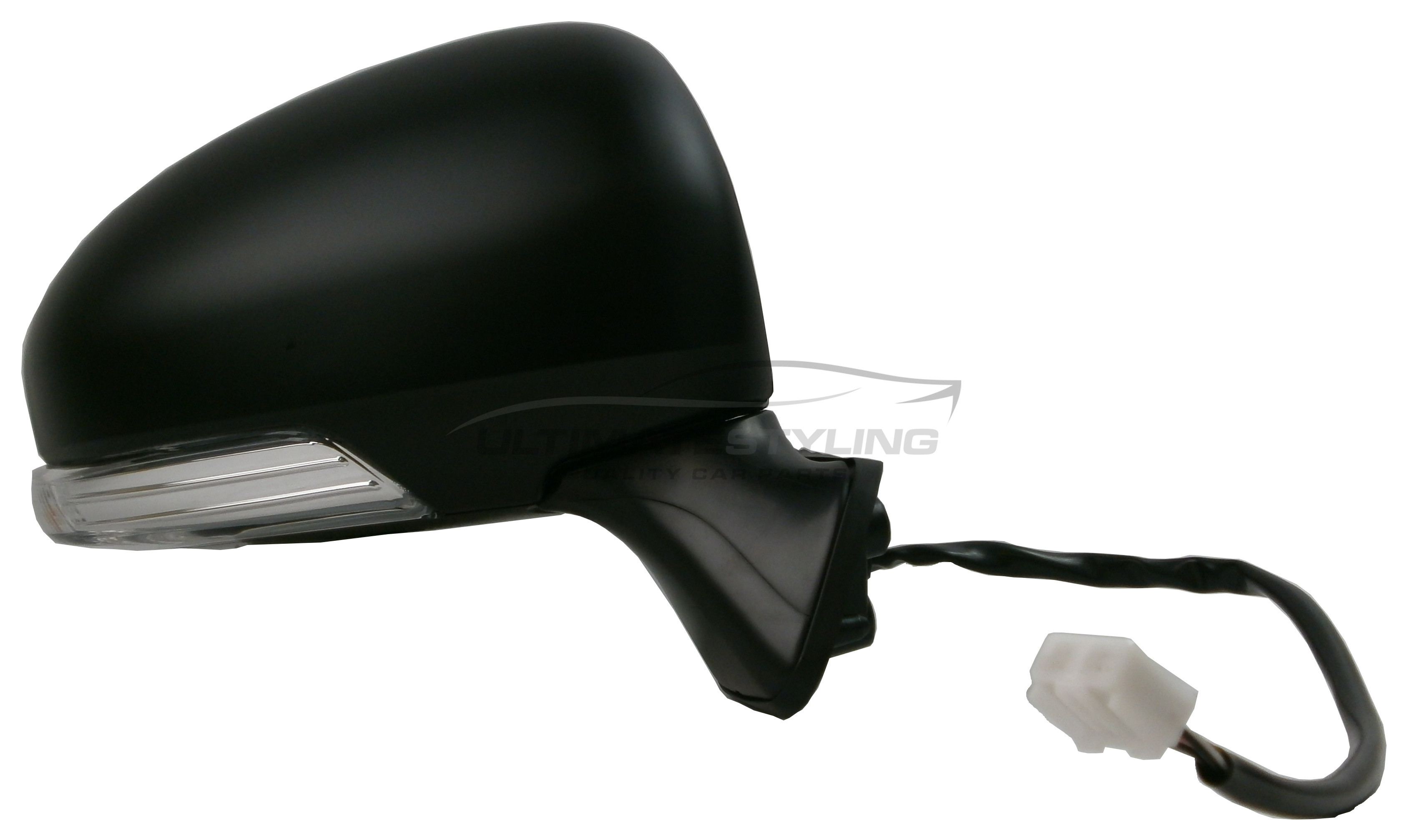Toyota Prius Wing Mirror / Door Mirror - Drivers Side (RH) - Electric adjustment - Heated Glass - Power Folding - Indicator - Paintable - Black
