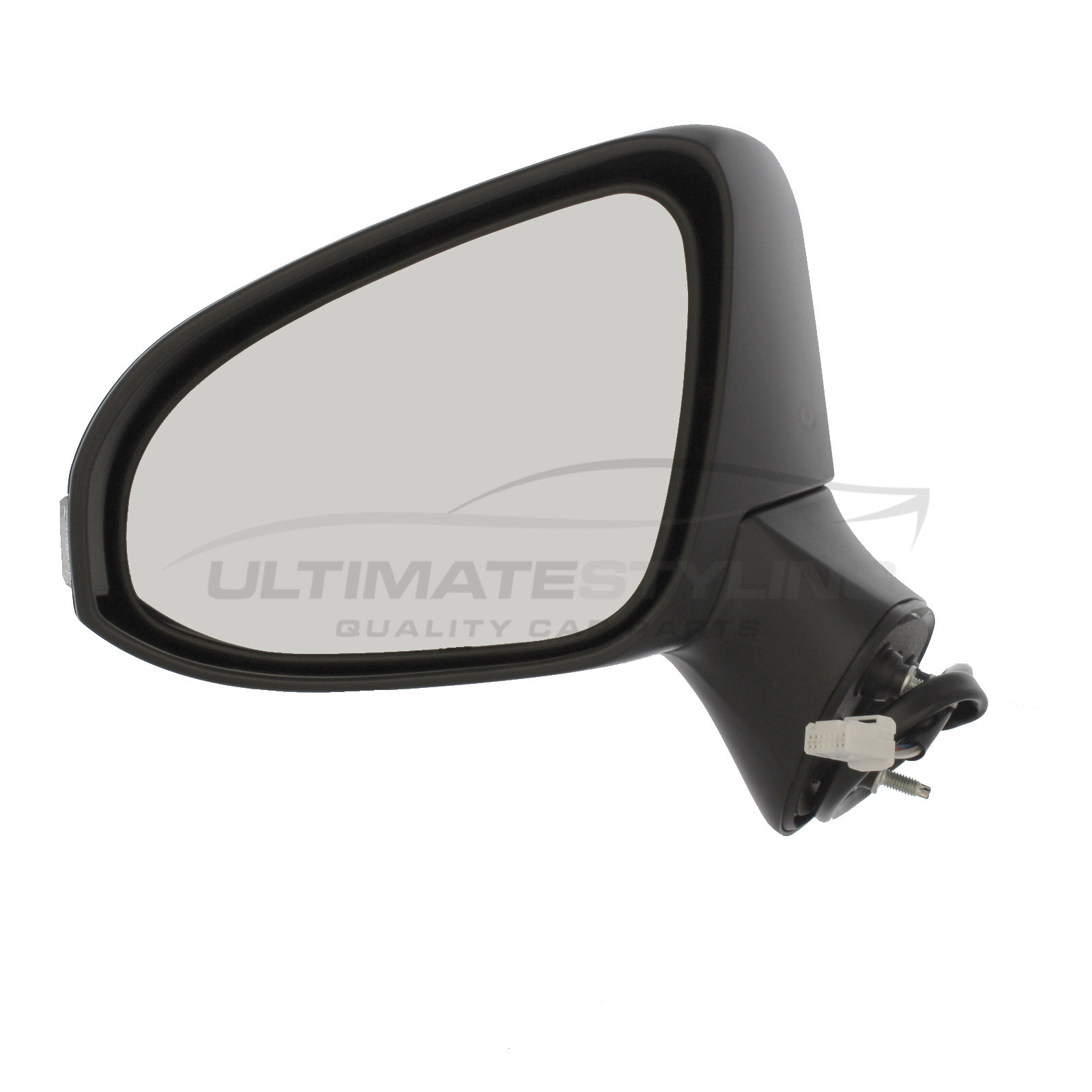 Toyota Avensis Wing Mirror / Door Mirror - Passenger Side (LH) - Electric adjustment - Heated Glass - Indicator - Paintable - Black