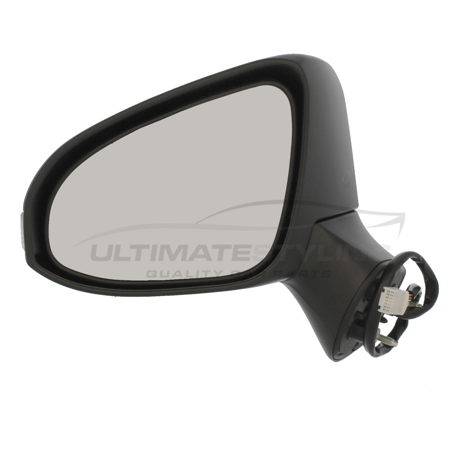 Toyota Avensis Wing Mirror / Door Mirror - Passenger Side (LH) - Electric  adjustment - Heated Glass - Power Folding - Indicator - Paintable - Black