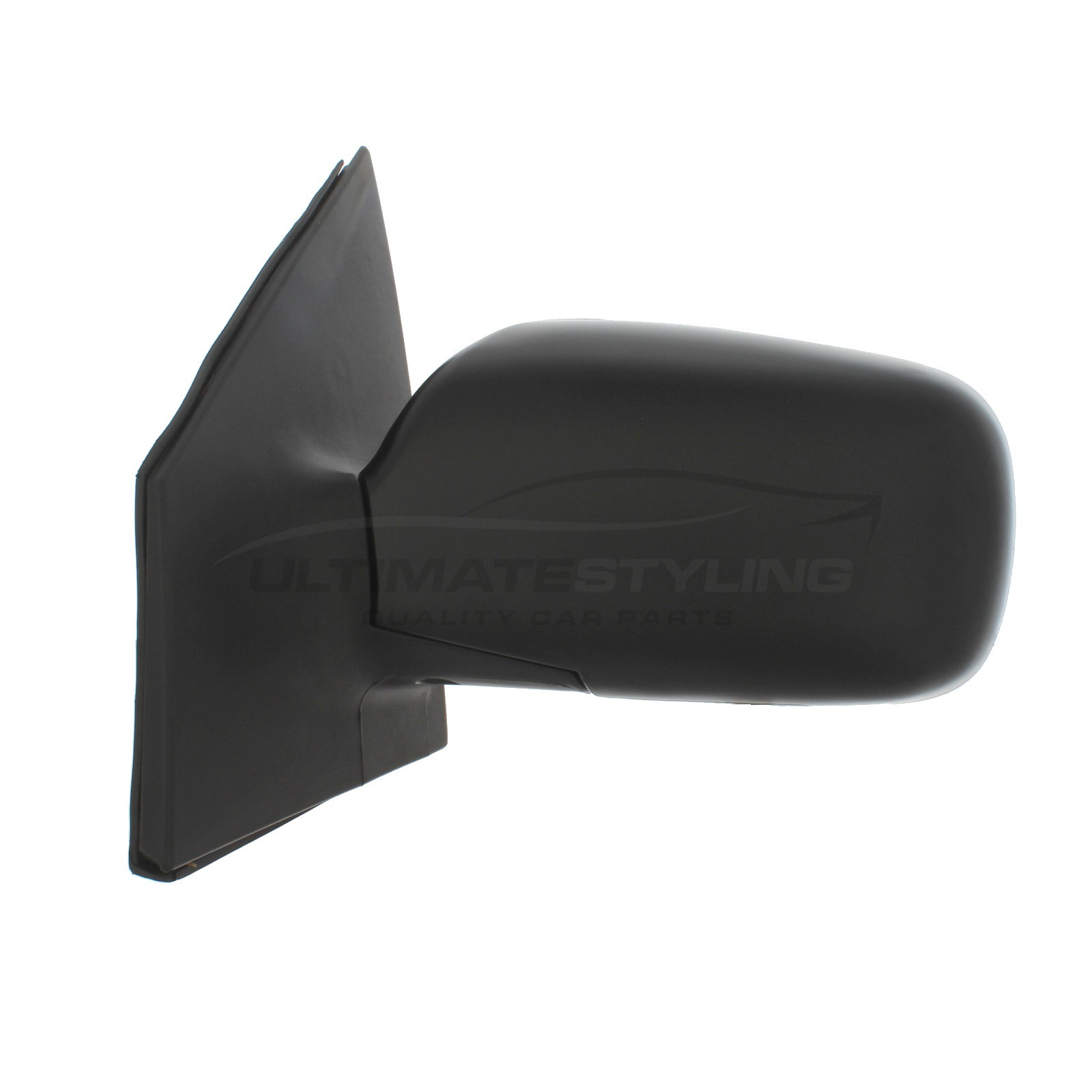 Toyota Yaris Wing Mirror / Door Mirror - Passenger Side (LH) - Cable adjustment - Non-Heated Glass - Black
