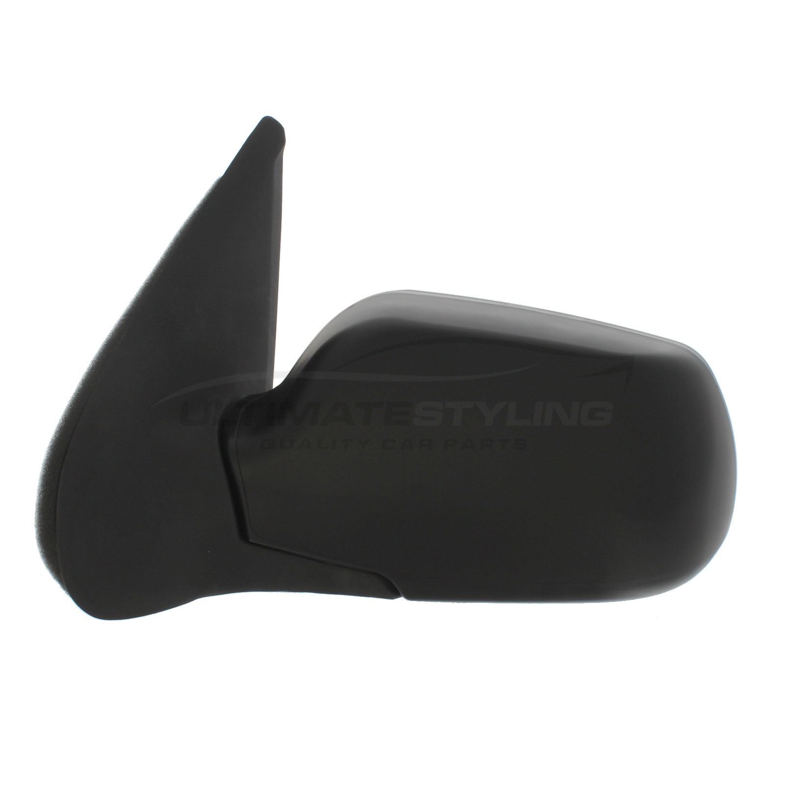 Mazda 2 Wing Mirror / Door Mirror - Passenger Side (LH) - Cable adjustment - Non-Heated Glass - Black