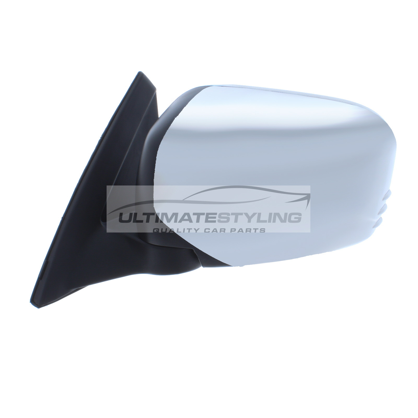 Mitsubishi L200 Wing Mirror / Door Mirror - Passenger Side (LH) - Manual adjustment - Non-Heated Glass - Chrome Finish