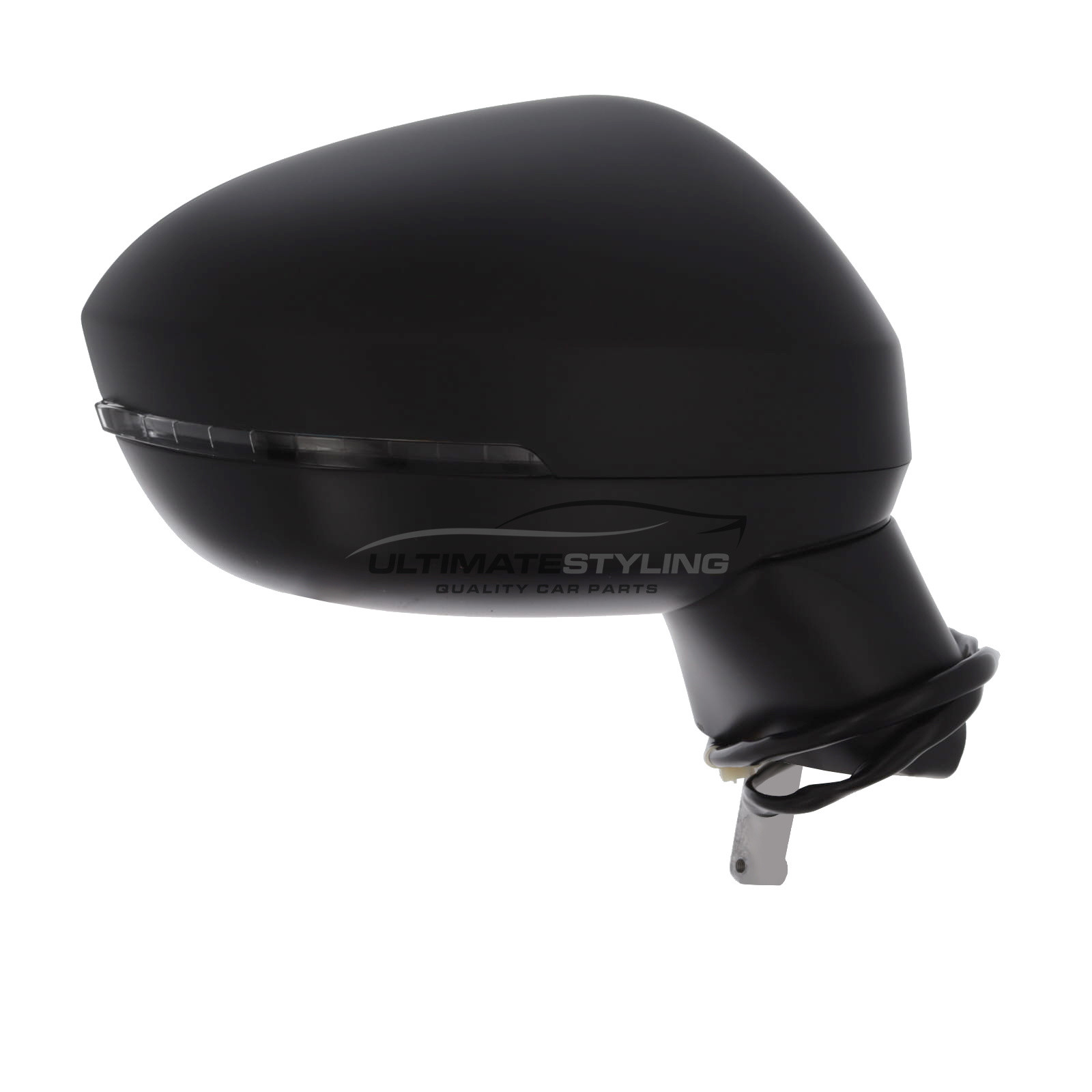 Nissan Qashqai J12 2021-2025 Wing Door Mirror - Electric - Heated - Convex Glass - Blind Spot Indicator - LED Indicator - Primed Cover - 16 Hole 9 Pin Connector - Drivers Side Offside Right Hand