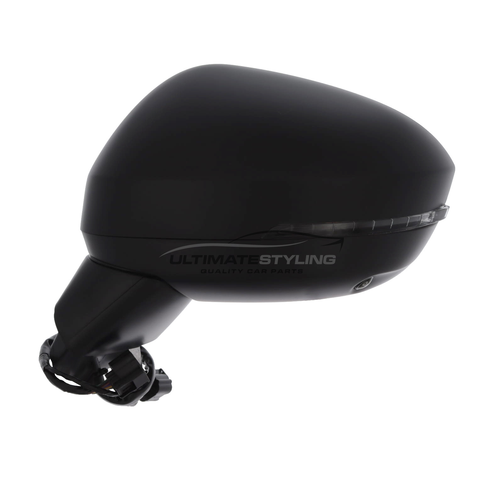 Nissan Juke F16 2019-2025 Wing Door Mirror - Electric Power Folding - Heated - Convex Glass - 360 Degree Camera - LED Indicator - Primed Cover - 10 Hole 9 Pin, 8 Hole 4 Pin Connector - Passengers Side Nearside Left Hand