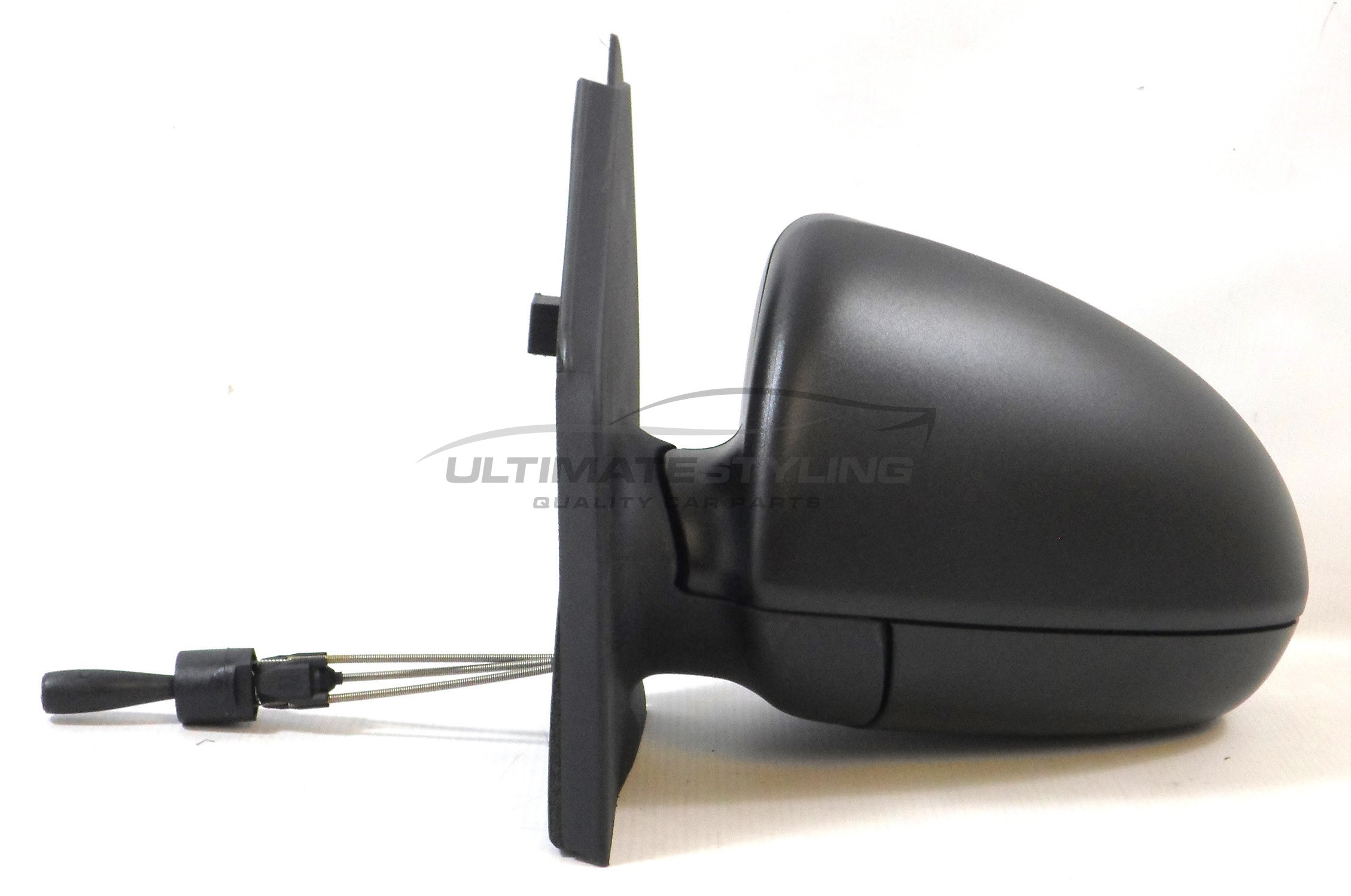Smart Fortwo Wing Mirror / Door Mirror - Passenger Side (LH) - Cable adjustment - Non-Heated Glass - Black