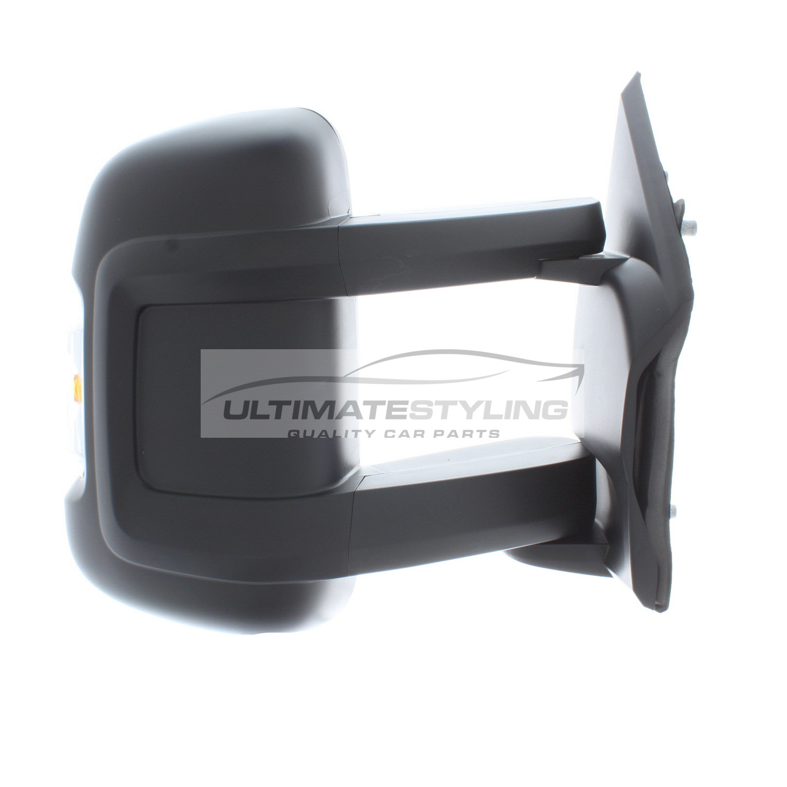 Citroen Relay, Fiat Ducato, Peugeot Boxer 2006-> With Temp Sensor Electric Heated Black Long Arm Door Wing Mirror RH