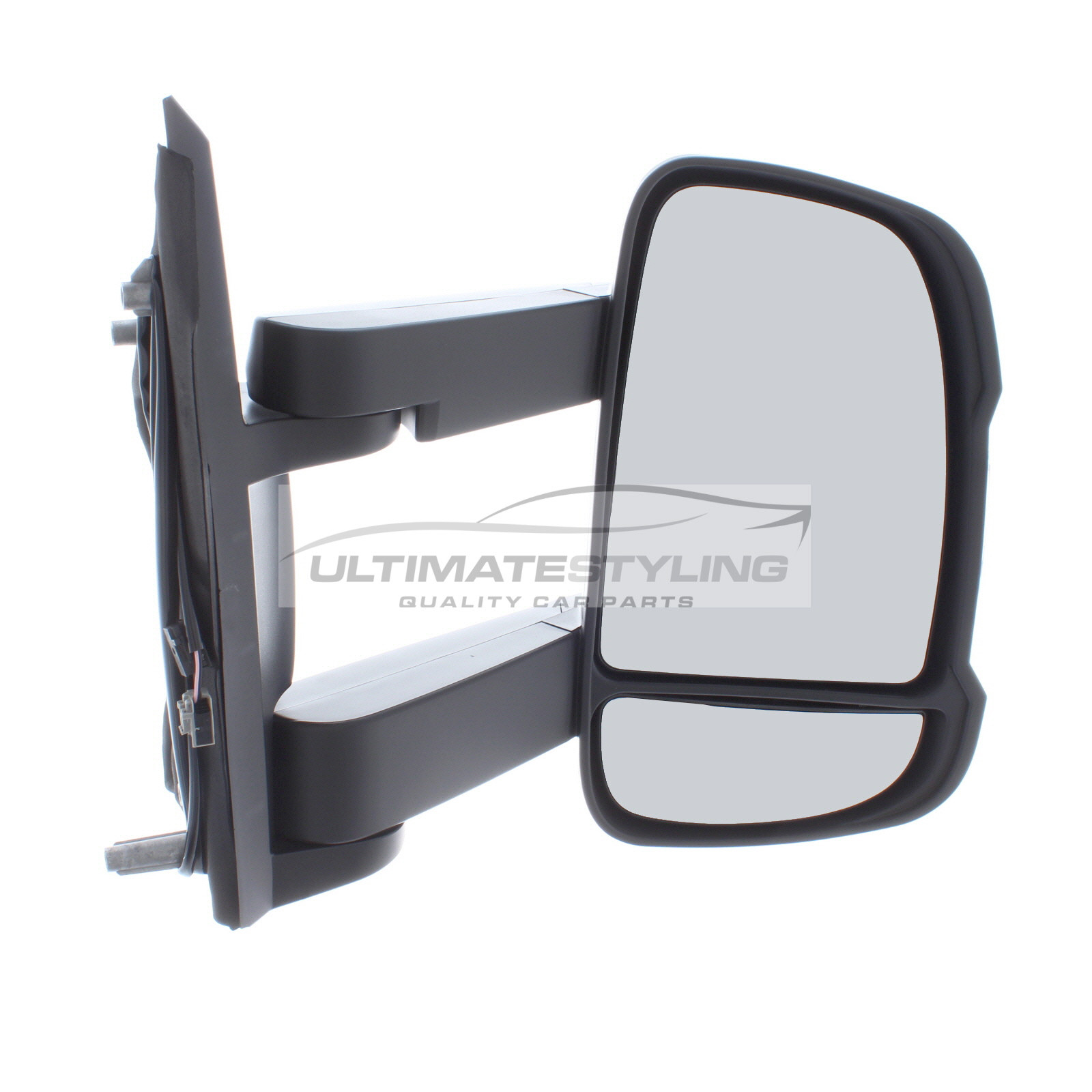 Citroen Relay, Fiat Ducato, Peugeot Boxer 2006-> With Temp Sensor Electric Heated Black Long Arm Door Wing Mirror RH