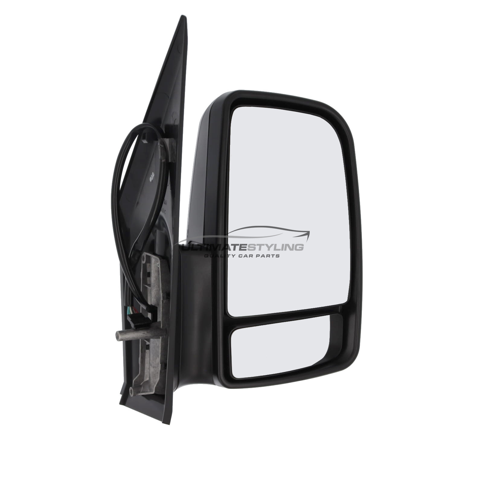 Mercedes Benz Sprinter 2006-2019, Volkswagen Crafter 2006-2017 Electric Heated Black Short Arm Door Wing Mirror RH