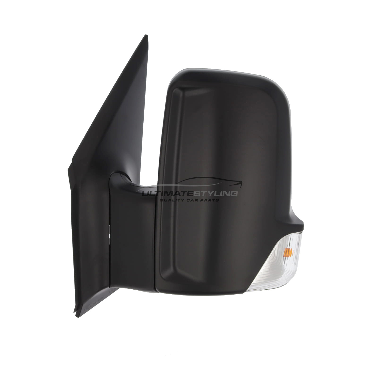 Mercedes Benz Sprinter 2006-2019, Volkswagen Crafter 2006-2017 Electric Heated Black Short Arm Door Wing Mirror LH