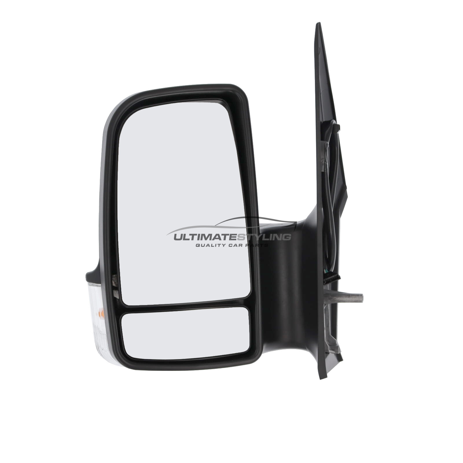 Mercedes Benz Sprinter 2006-2019, Volkswagen Crafter 2006-2017 Electric Heated Black Short Arm Door Wing Mirror LH
