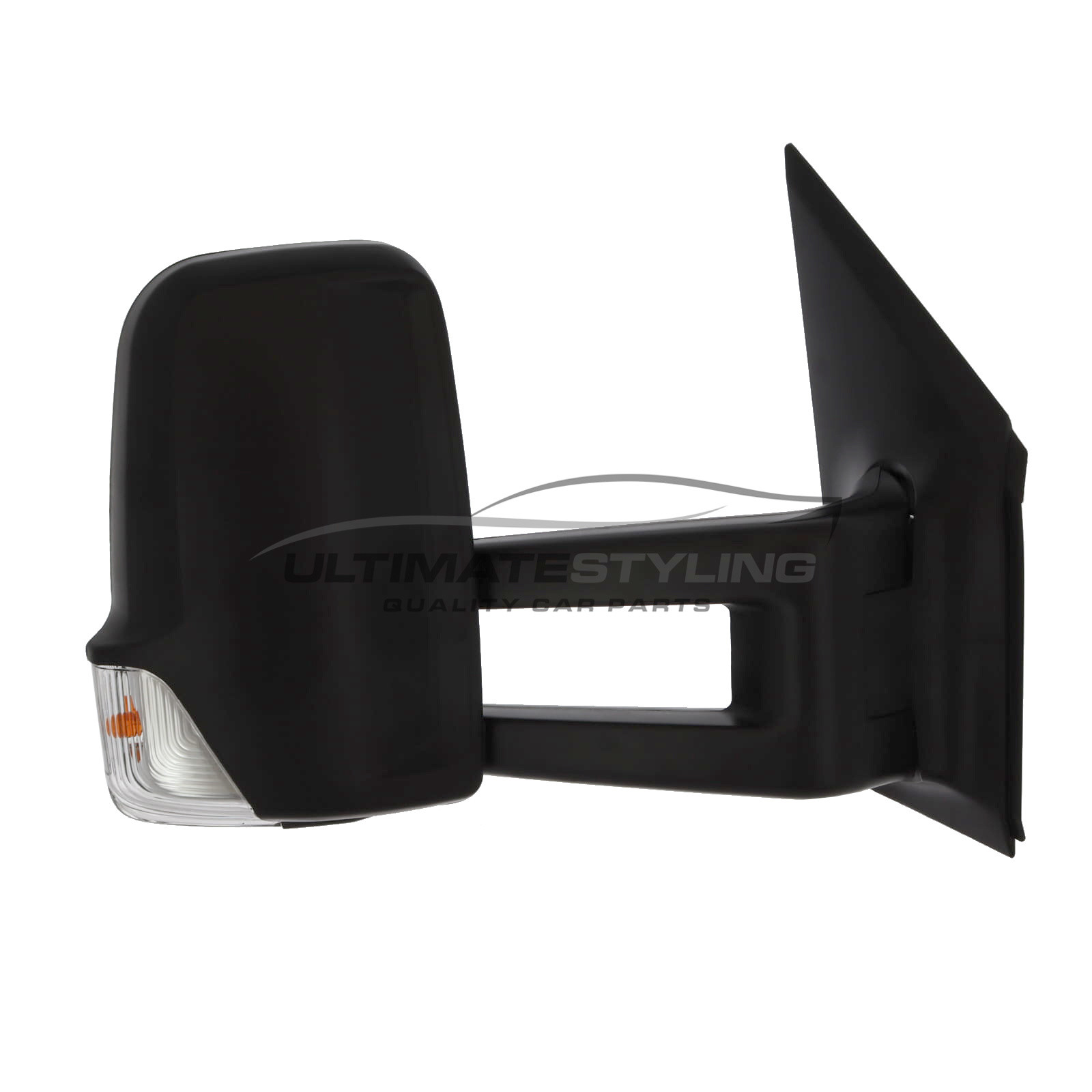 Mercedes Benz Sprinter 2006-2019, Volkswagen Crafter 2006-2017 Manual Black Long Arm Door Wing Mirror RH
