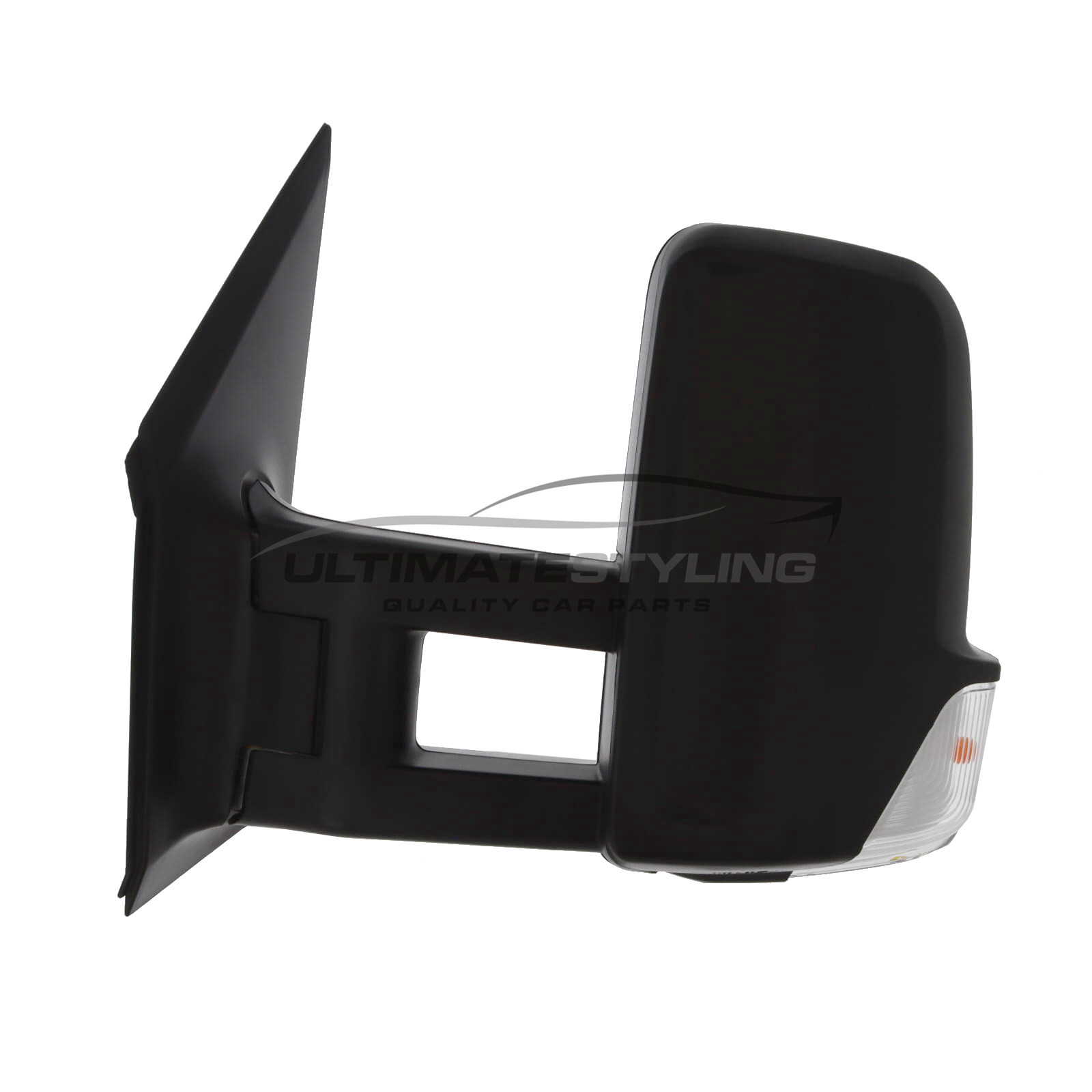 Mercedes Benz Sprinter 2006-2019, Volkswagen Crafter 2006-2017 Manual Black Long Arm Door Wing Mirror LH