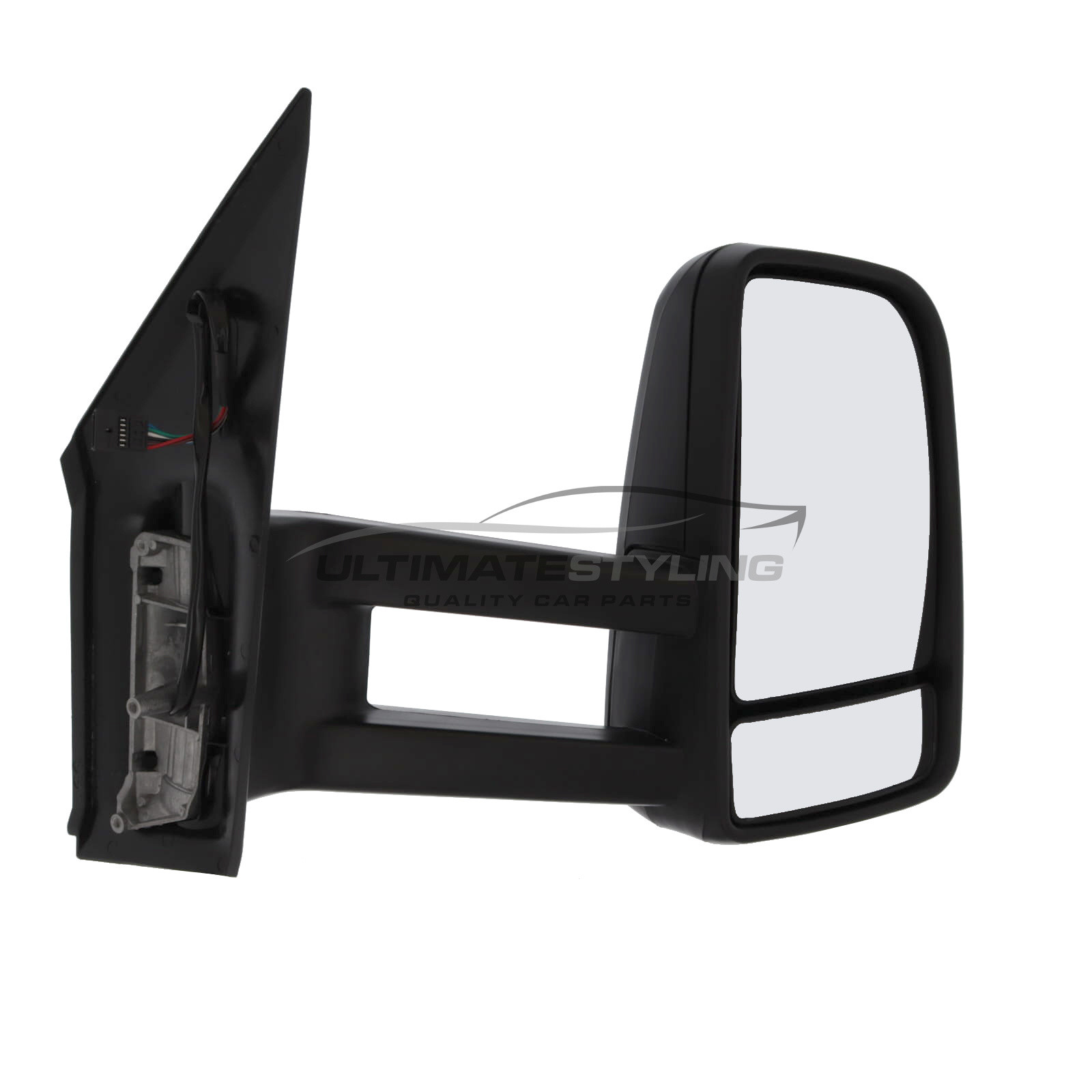 Mercedes Benz Sprinter 2006-2019, Volkswagen Crafter 2006-2017 Electric Heated Black Long Arm Door Wing Mirror RH