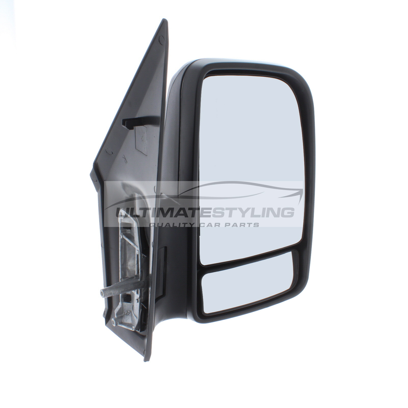 Mercedes Benz Sprinter 2006-2019, Volkswagen Crafter 2006-2017 No Indicator Manual Black Short Arm Door Wing Mirror RH