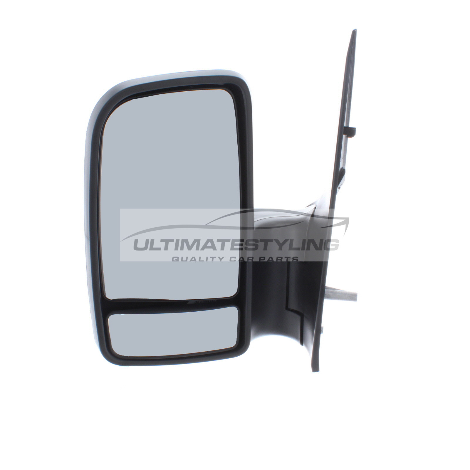 Mercedes Benz Sprinter 2006-2019, Volkswagen Crafter 2006-2017 No Indicator Manual Black Short Arm Door Wing Mirror LH