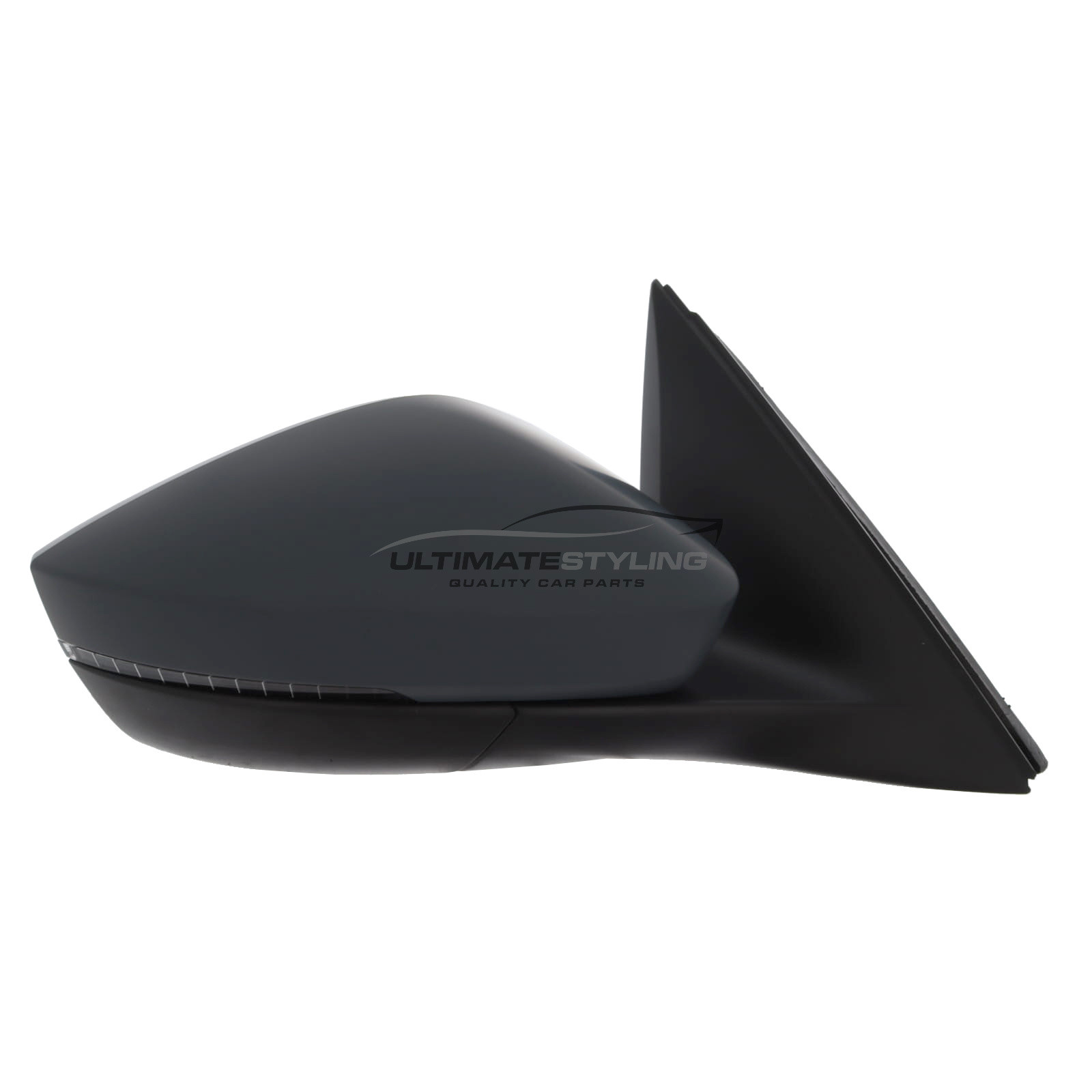 Skoda Kamiq 2019-> Wing Door Mirror - Electric - Heated - Convex - Glass - Indicator - Primed Cover - Drivers Side Offside Right Hand