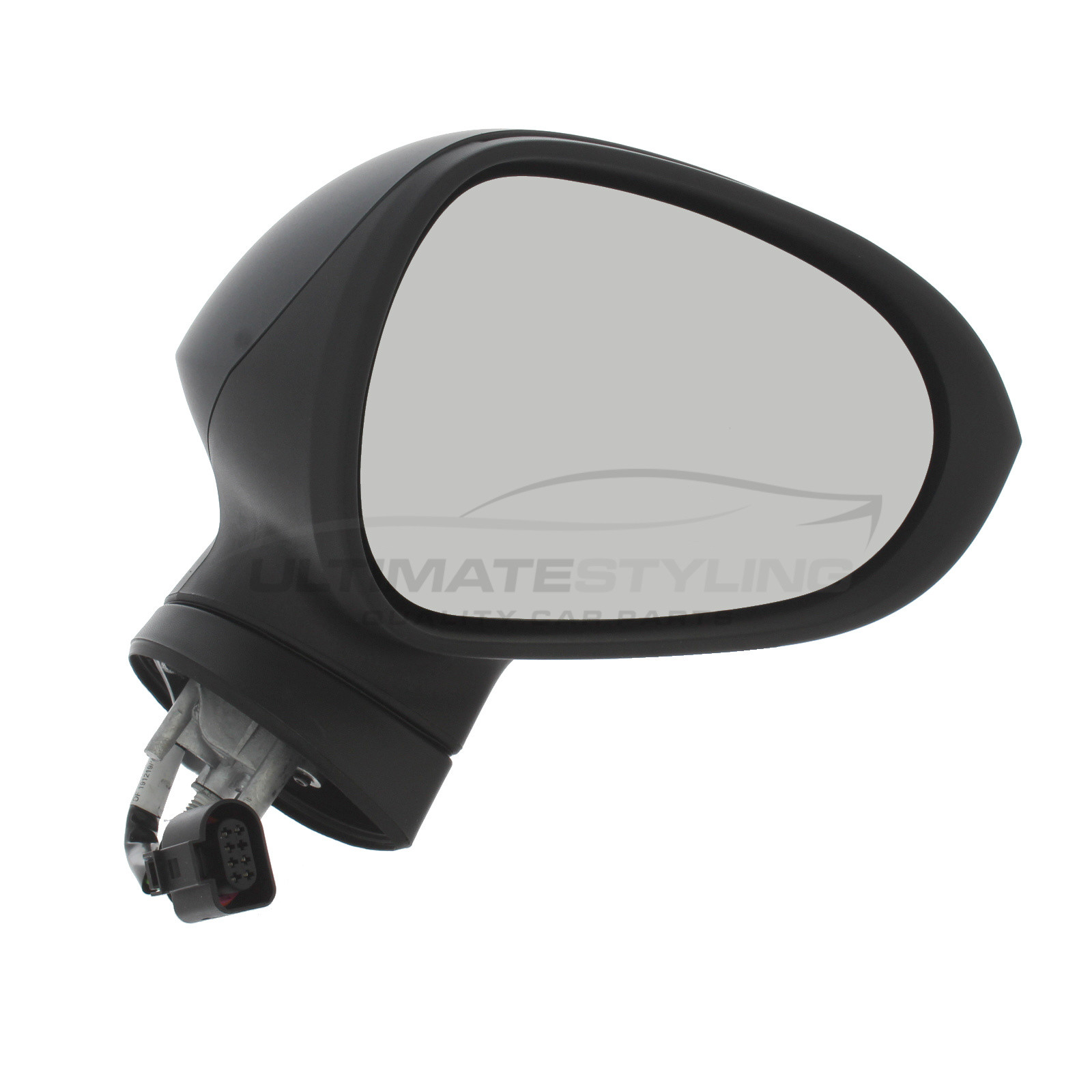 Seat Leon Wing Mirror / Door Mirror - Drivers Side (RH) - Electric adjustment - Heated Glass - Power Folding - Paintable - Black