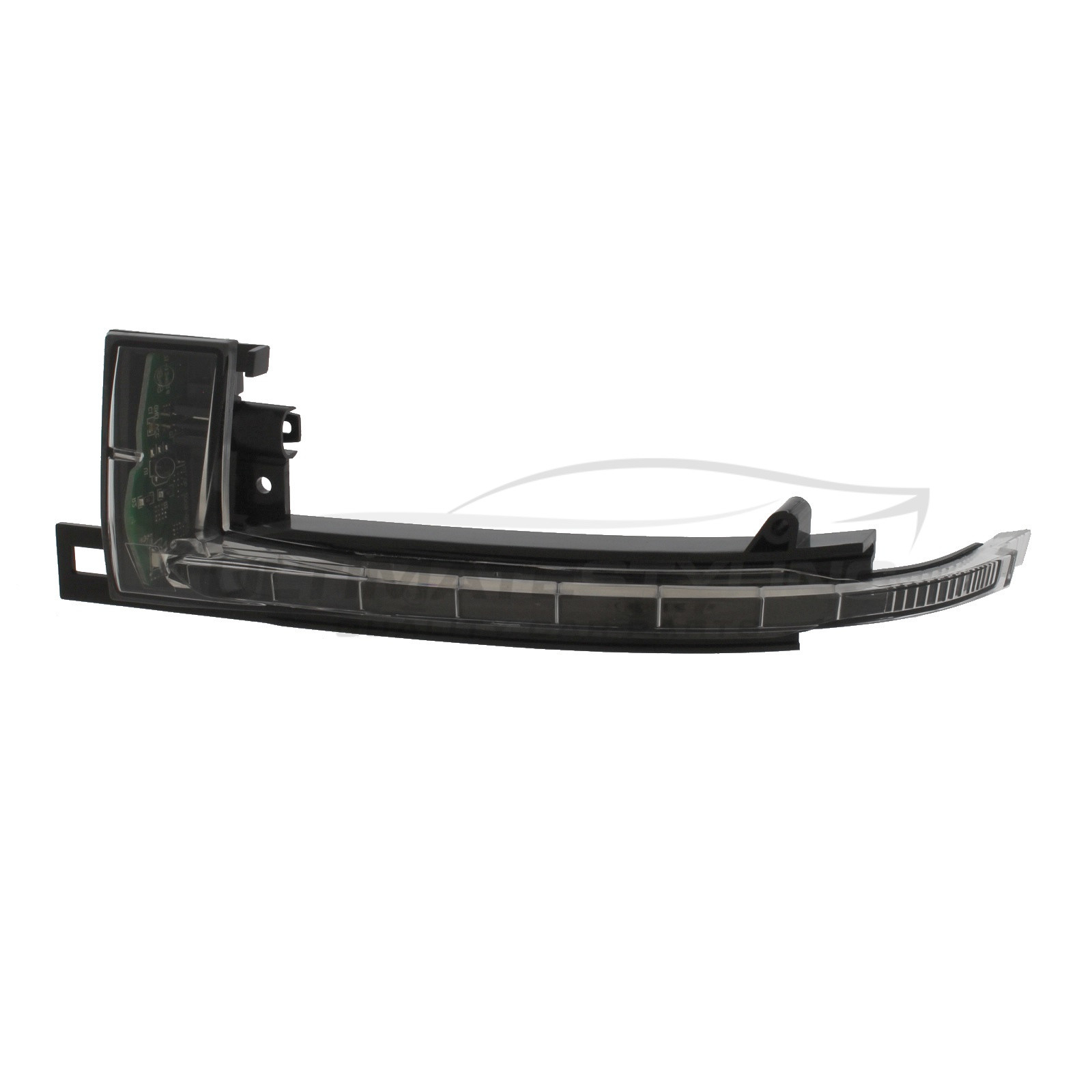 Audi A3, A4, A5, A6, A8, Q3, RS6, RSQ3, S3, S4, S5, S6, S8 Clear LED Mirror Indicator Light Fits Within Mirror Cover - Excludes Models With Lane Assistance Passenger Side Left Hand