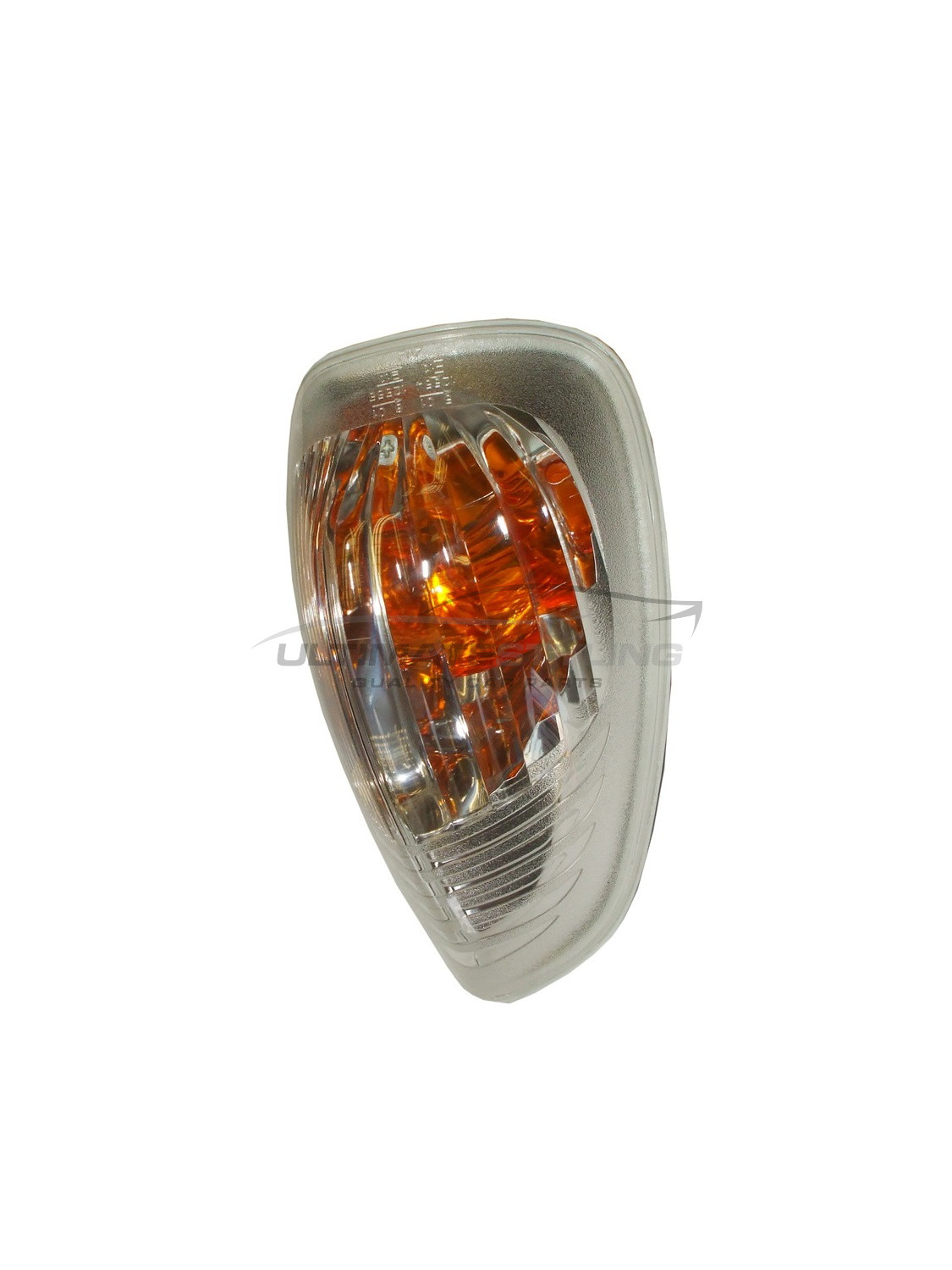 Nissan NV400 2011-2022, Renault Master 2010->, Vauxhall Movano 2010-> Clear - Amber Insert Non-LED To Suit 16w Bulb (W16W) Not Included Mirror Indicator Passenger Side (LH)