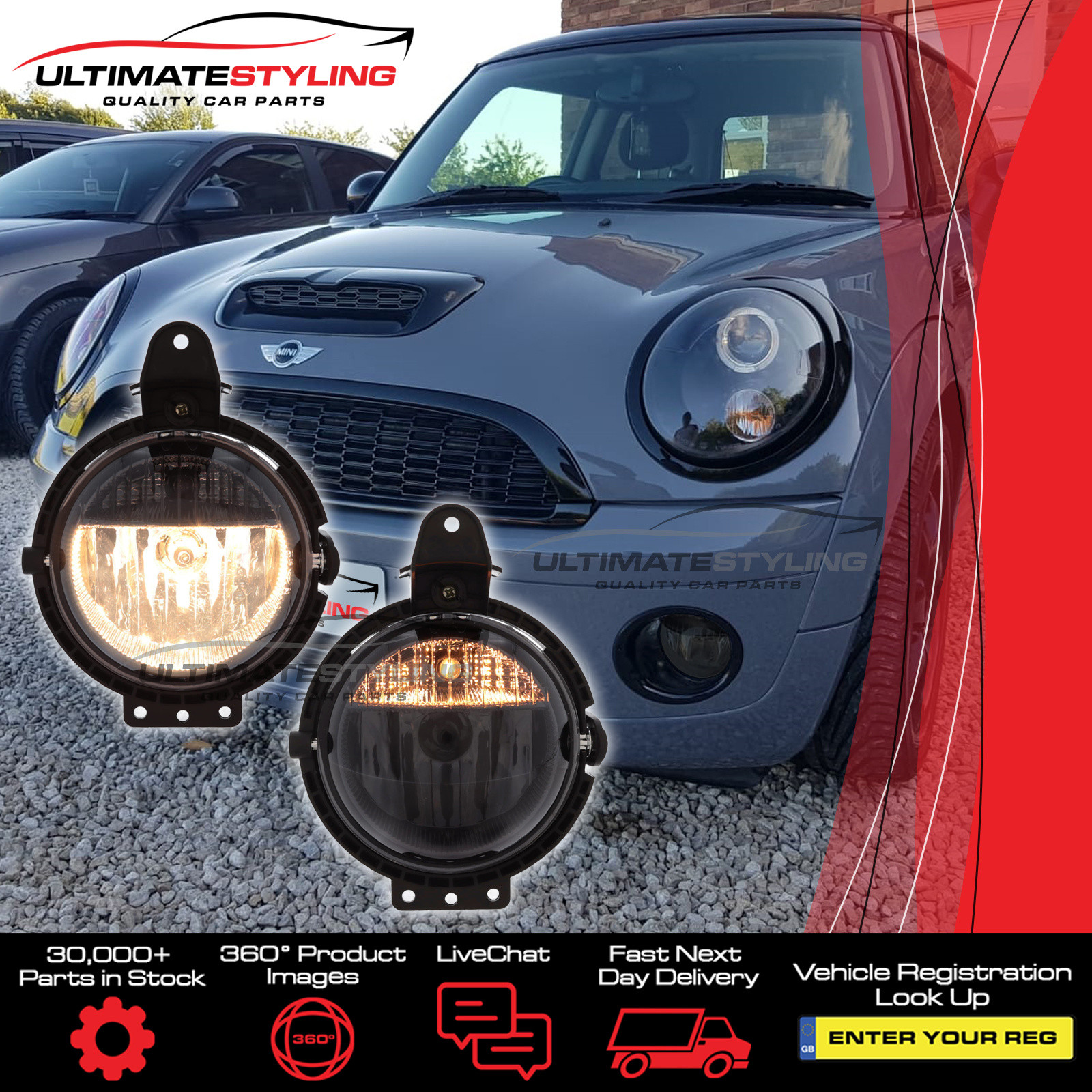 Performance Front Fog Lights & Side Lights (DRL) for Mini MINI