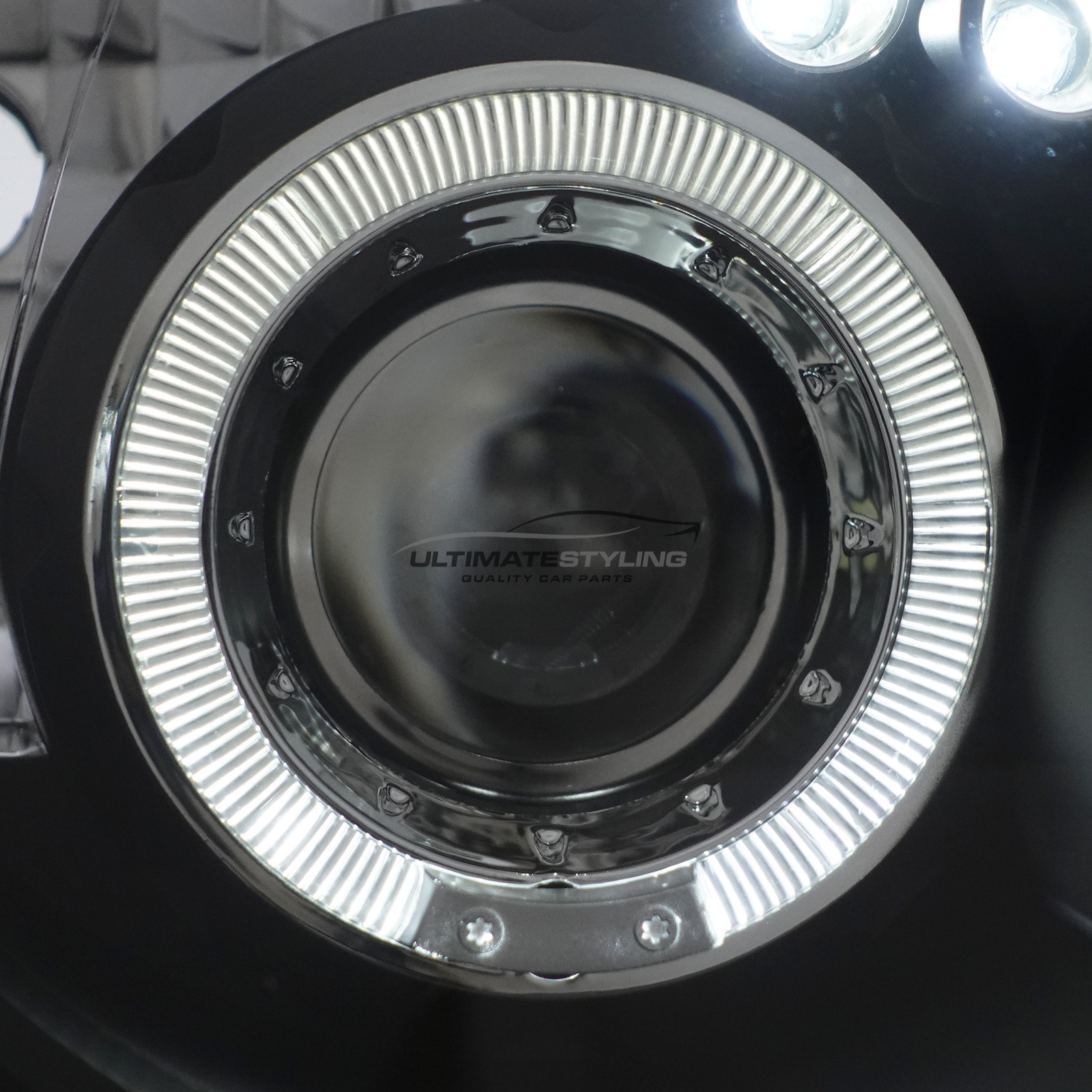 Subaru Impreza Blobeye 2003-2005 Upgrade Headlights Black Inner LED DRL Angel Eyes Halo Projector Xenon Look